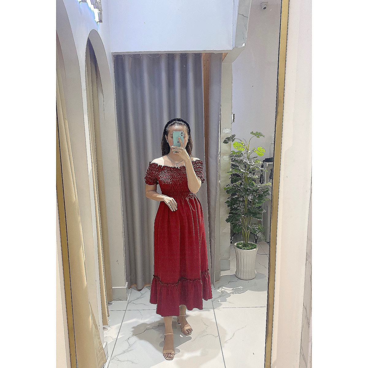 Đầm xòe nữ họa tiết dáng dài váy xòe trơn đi biển đi làm sang trọng #22 Đầm xòe nữ họa tiết dáng dài váy xòe trơn đi biển đi làm sang trọng