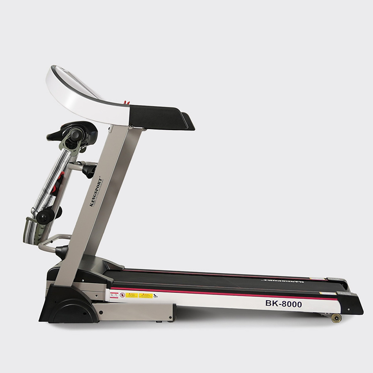 CHỈ GIAO MIỀN NAM| Máy chạy bộ KINGSPORT BK-8000 đa năng, thảm chạy rộng chống trơn, kèm đai massage và thanh gập bụng, cân nặng phù hợp từ dưới 75kg