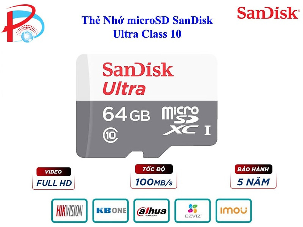 Thẻ Nhớ SanDisk 256G-32G-64G-128GB MicroSD Ultra Class 10 - Hàng Chính Hãng