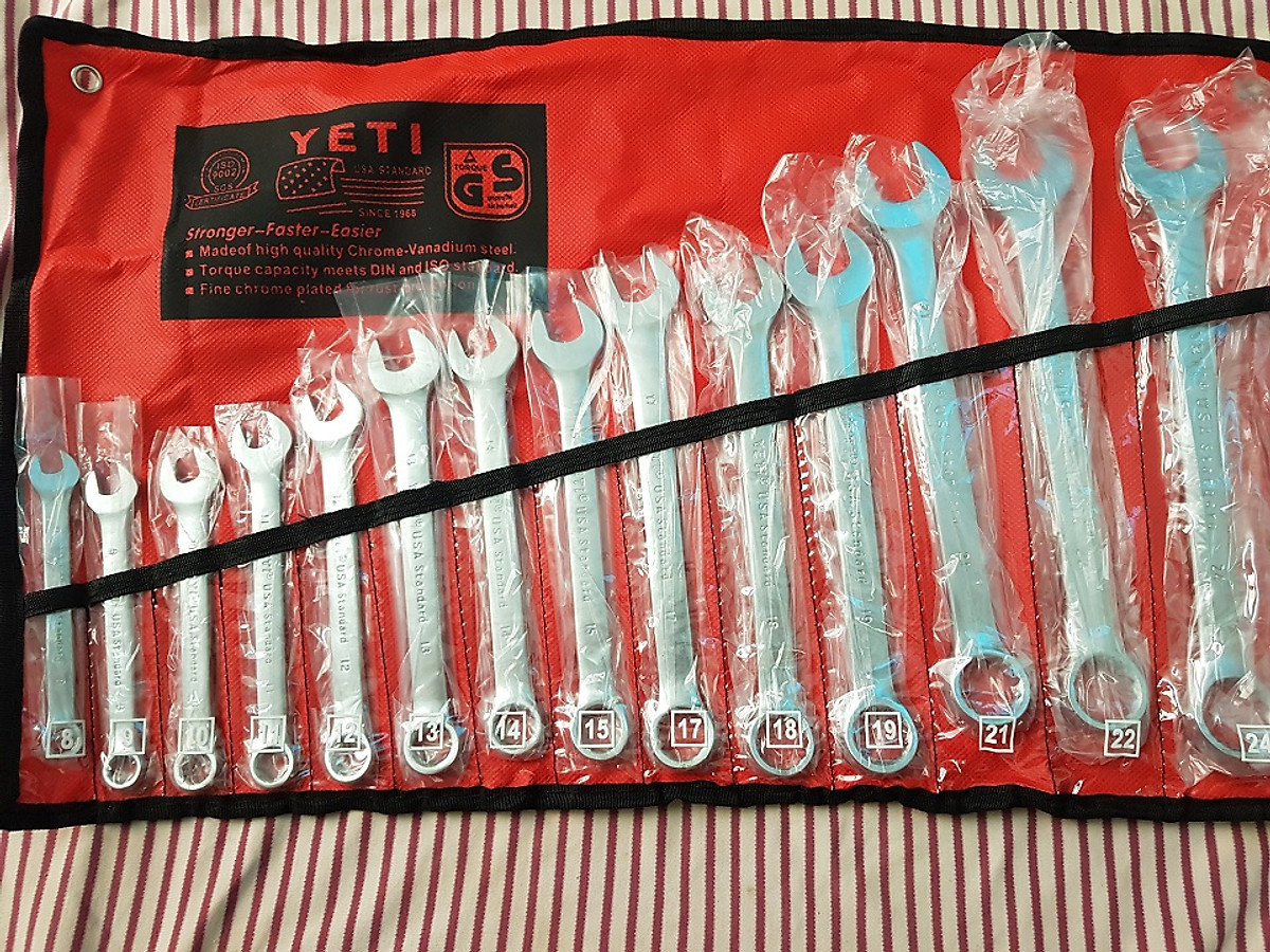 Bộ cờ lê Yeti 14 món - Bộ cờ lê khóa vòng miệng - dùng để sửa chữa xe cộ và đồ gia dụng trong gia đình - Hàng chính hãng