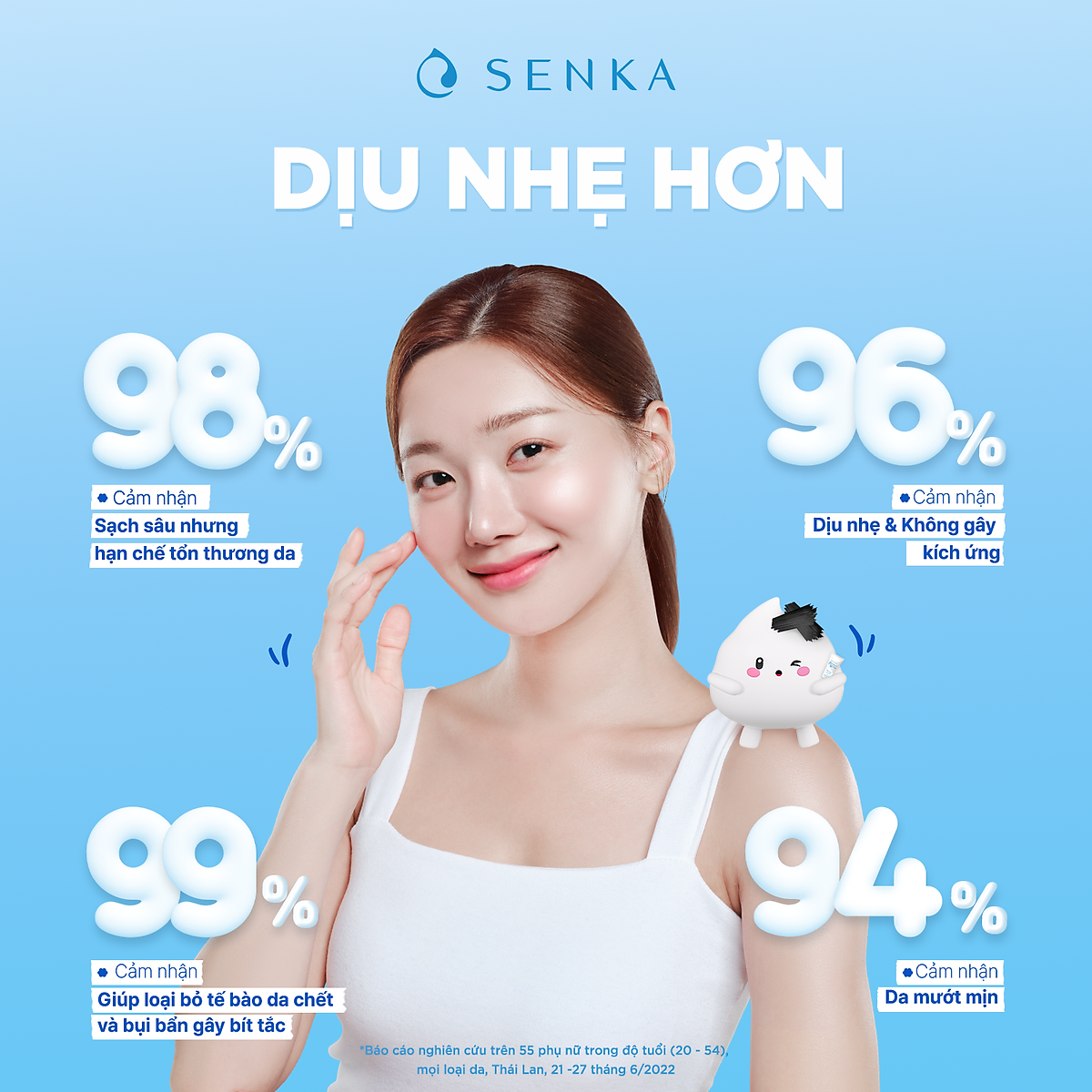 Sữa Rửa Mặt Tạo Bọt Chiết Xuất Đất Sét Trắng Senka Perfect White Clay New 14840 (120g)