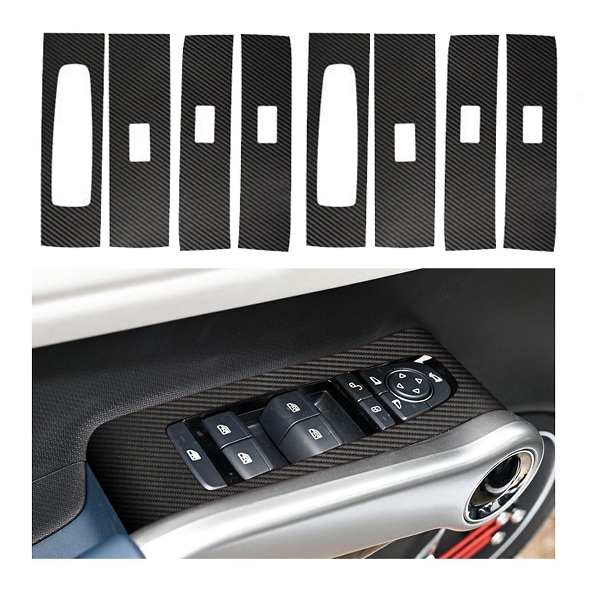 44Pcs Carbon Fiber Interior Full Kits Cover Trim For Honda CR-V CRV 2007-  2011