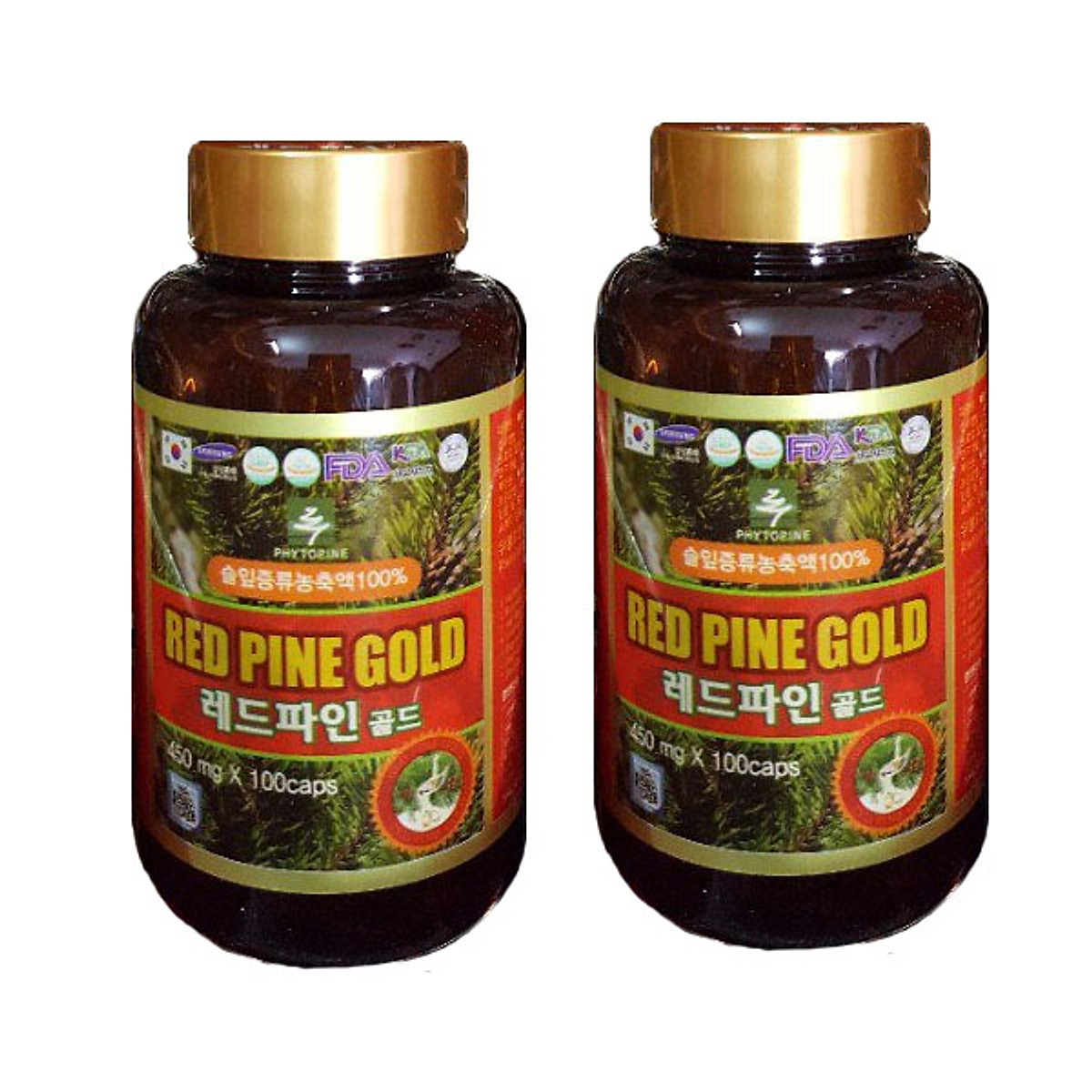 2 hộp Thực phẩm Viên uống tinh dầu thông đỏ Red Pine Gold 450mg hộp 100 viên Dành cho người lớn