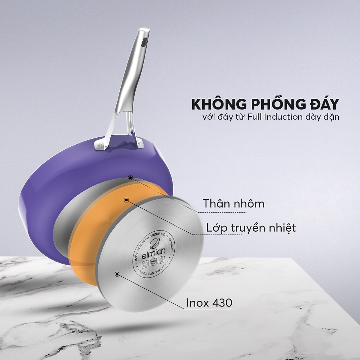 Chảo chống dính Full induction Elmich Hera