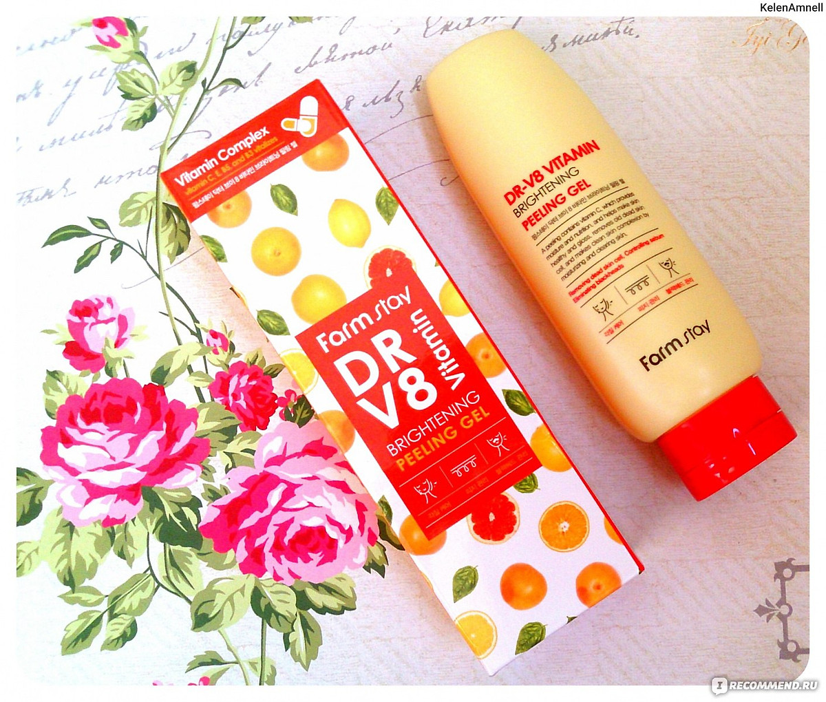 Gel Tẩy Tế Bào Chết Làm Sáng Da Vitamin Dr-V8 Vitamin Brightening Peeling 180ml Hàng Chính Hãng