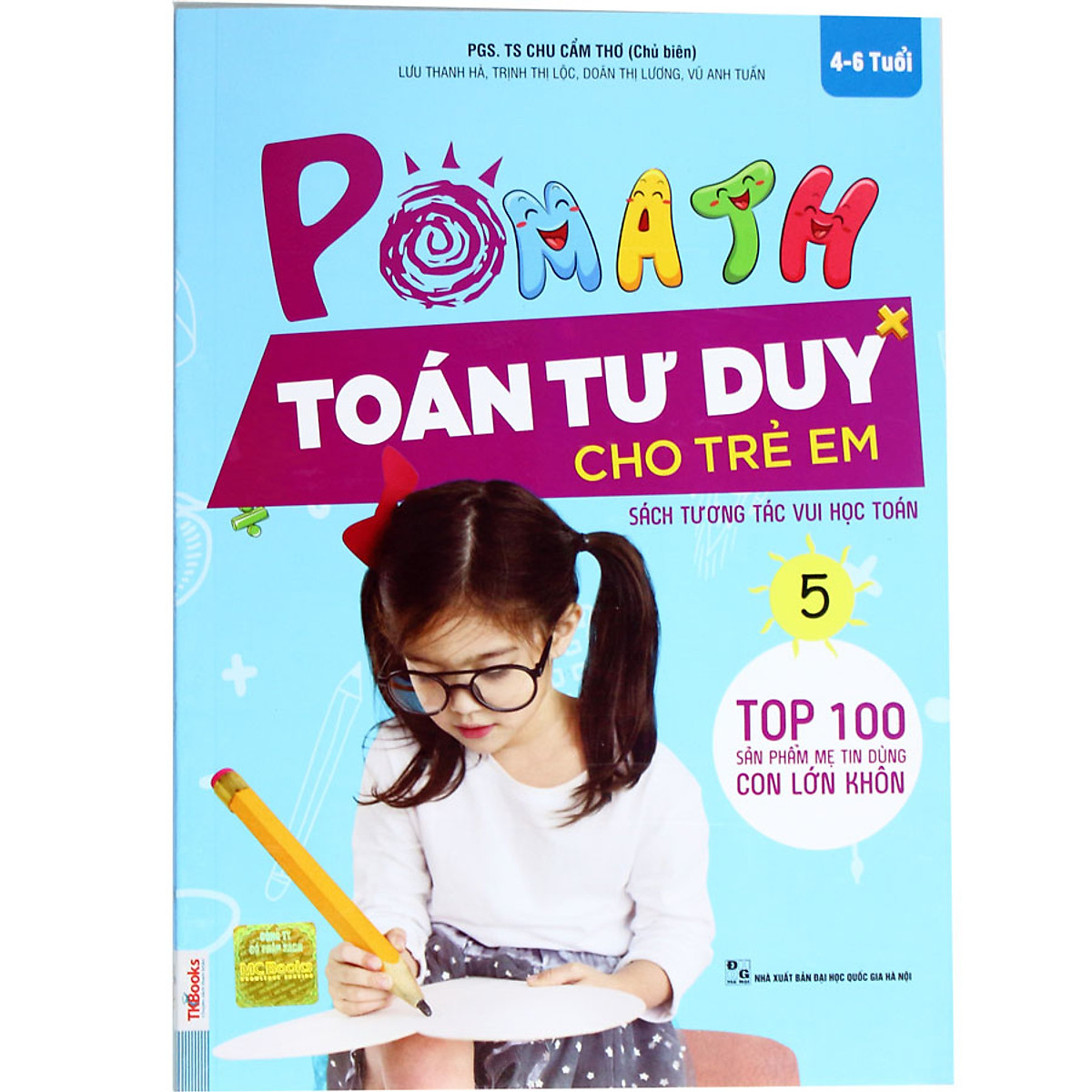 Combo Bộ sách POMath Toán tư duy cho trẻ em 4 đến 6 tuổi, và bộ học liệu đi kèm