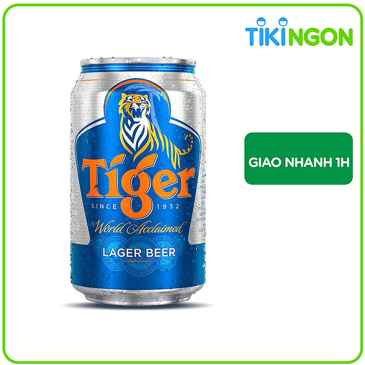 Lon bia Tiger 330ml - Bia, cider