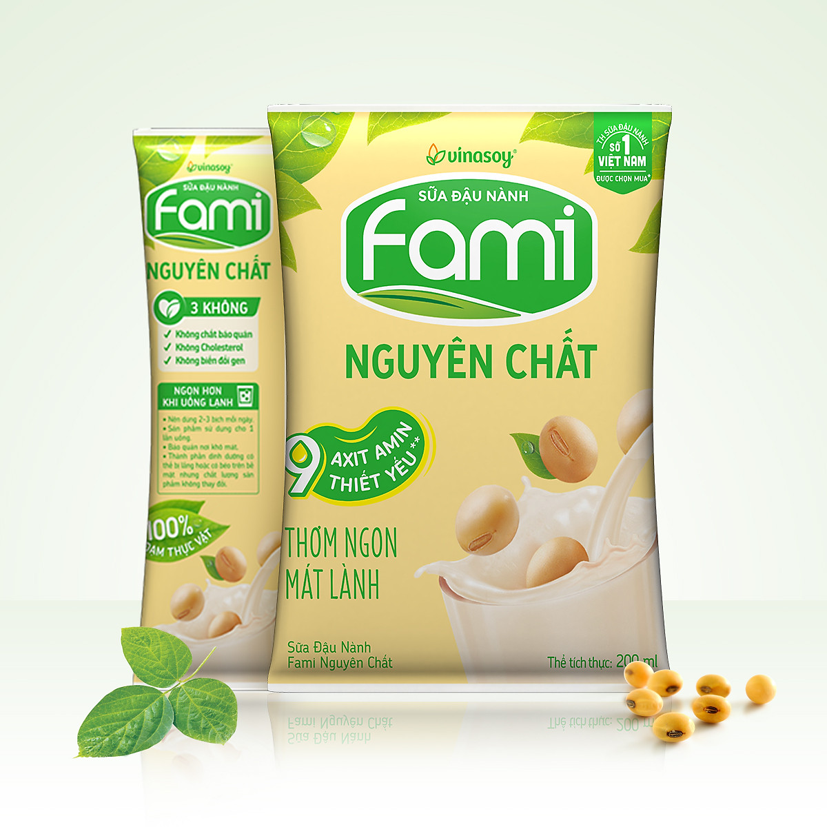 Thùng Sữa đậu nành Fami nguyên chất (200ml x 40 Bịch)