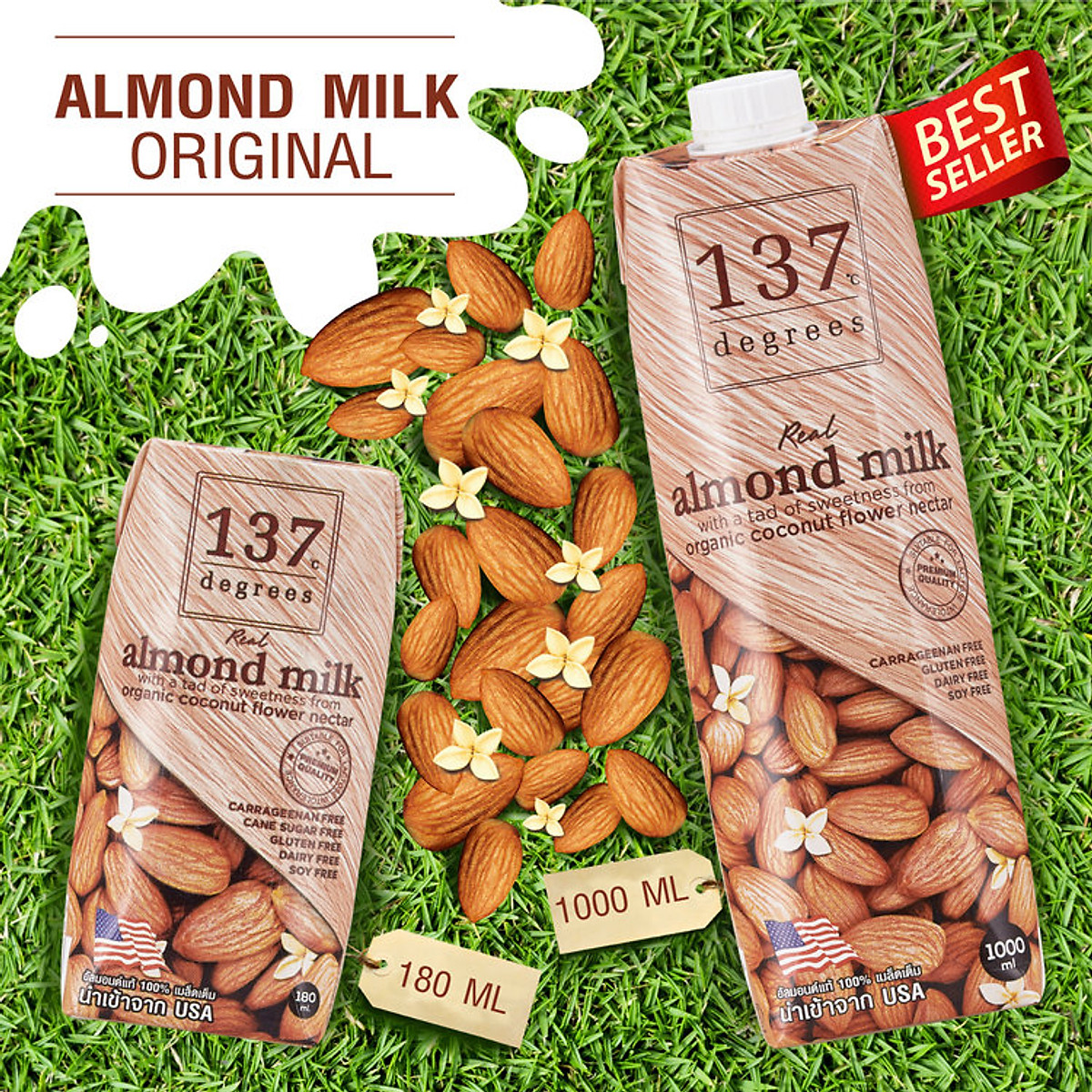 Sữa Hạt Hạnh Nhân Nguyên Chất 137 Degrees (Hộp 1000ML)