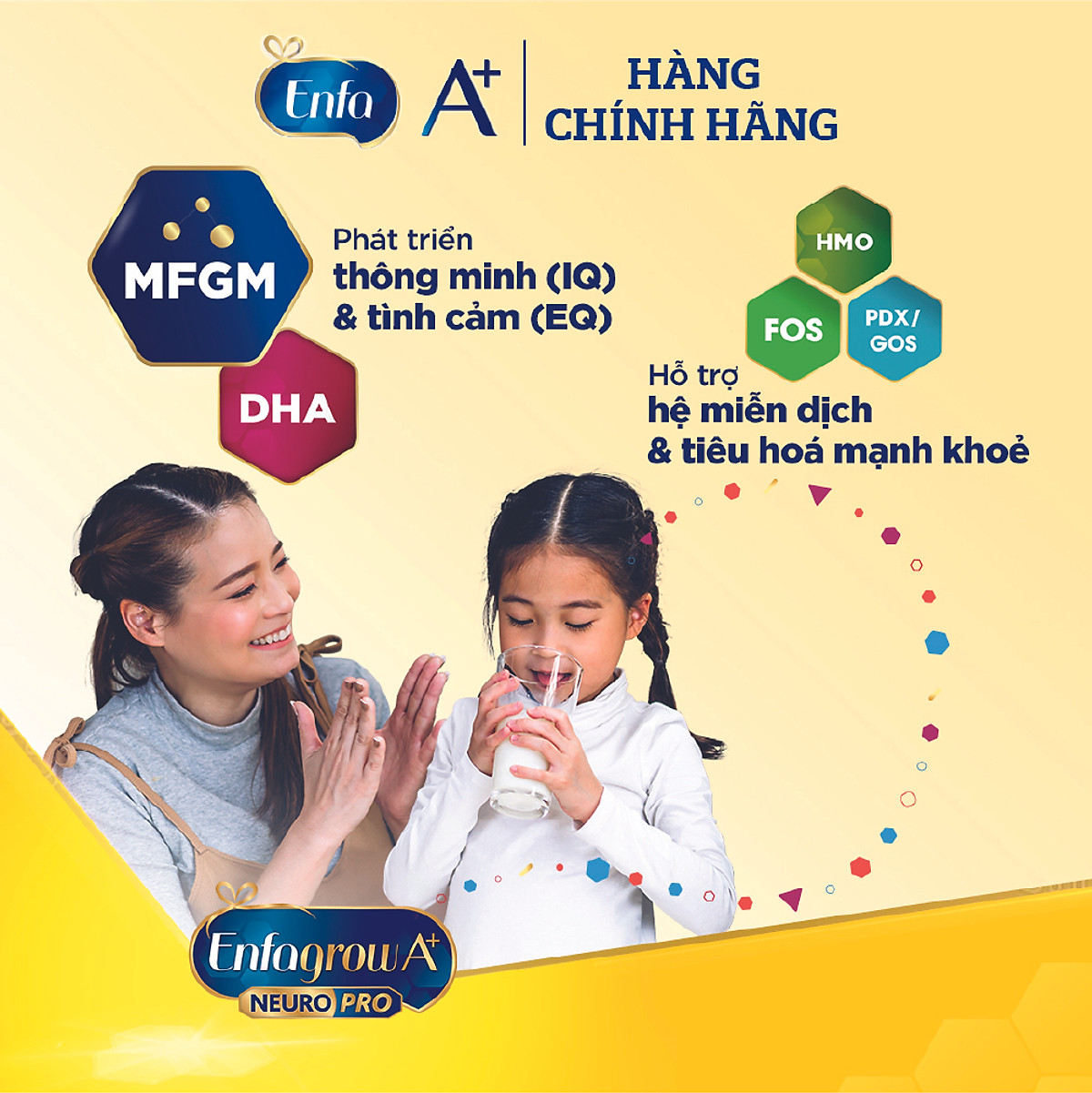 Sữa bột Enfagrow A+ NeuroPro 4 với 2’-FL HMO cho trẻ từ 2 – 6 tuổi – 830g tặng Khẩu Trang Trẻ Em Unicharm 3D Mask Kid ( 3 miếng/gói)