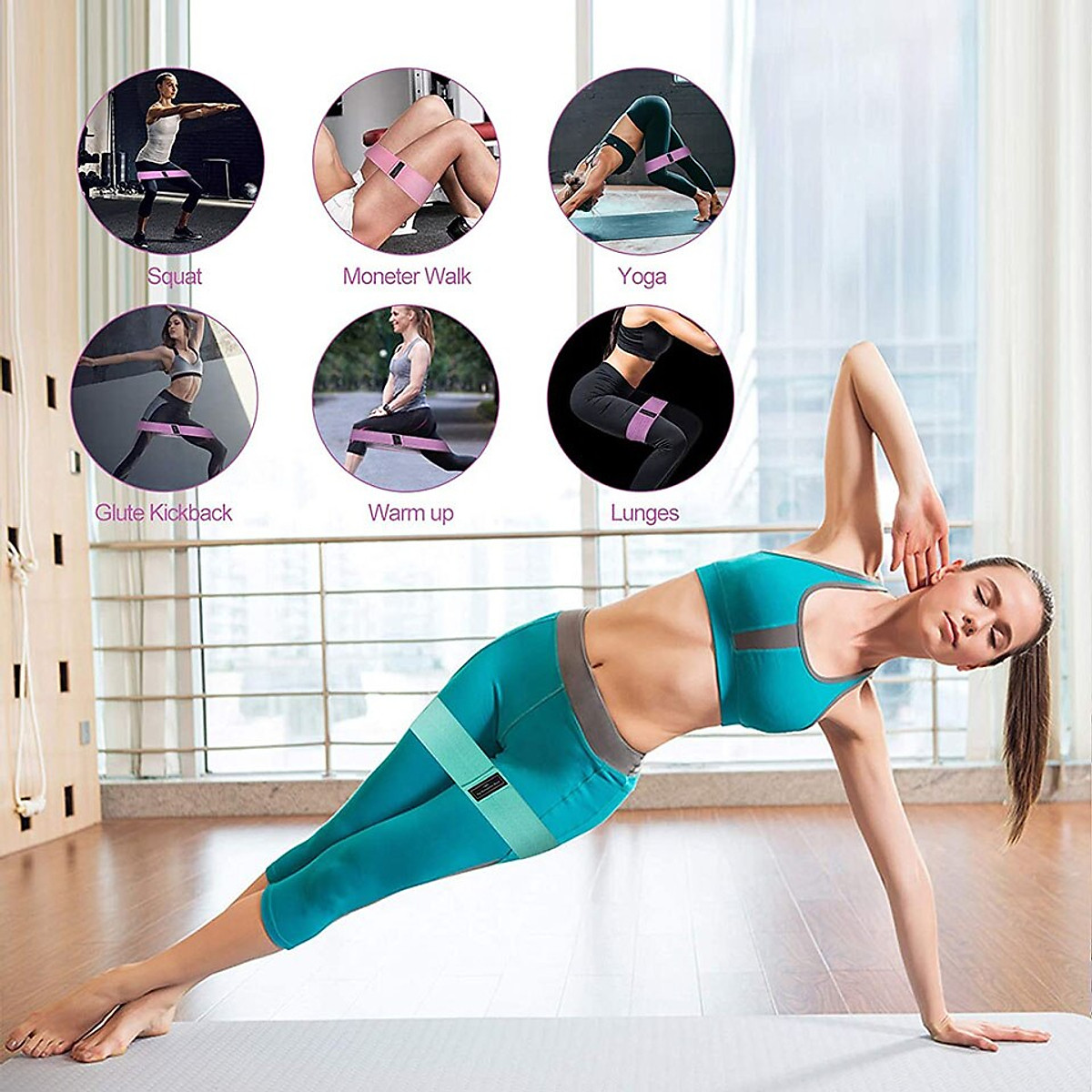 Dây kháng lực miniband tập mông đùi AOLIKES A-3604 Hip Resistance bands