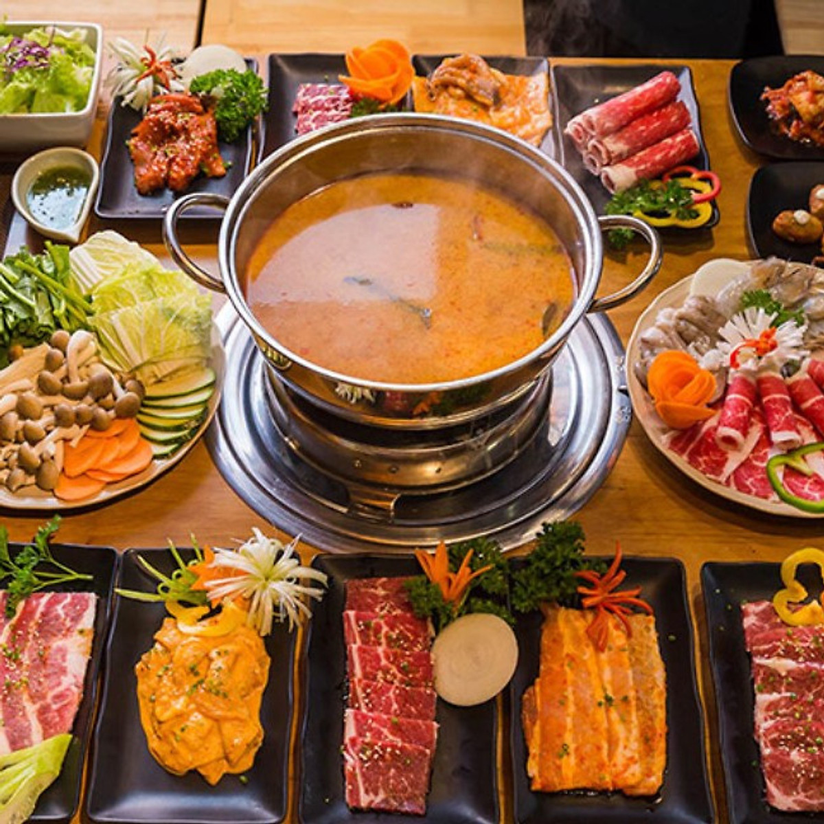 Voucher Buffet Nướng & Lẩu Trưa/Tối Premium tại Hệ Thống Taka BBQ - Chuẩn Vị Hàn Quốc