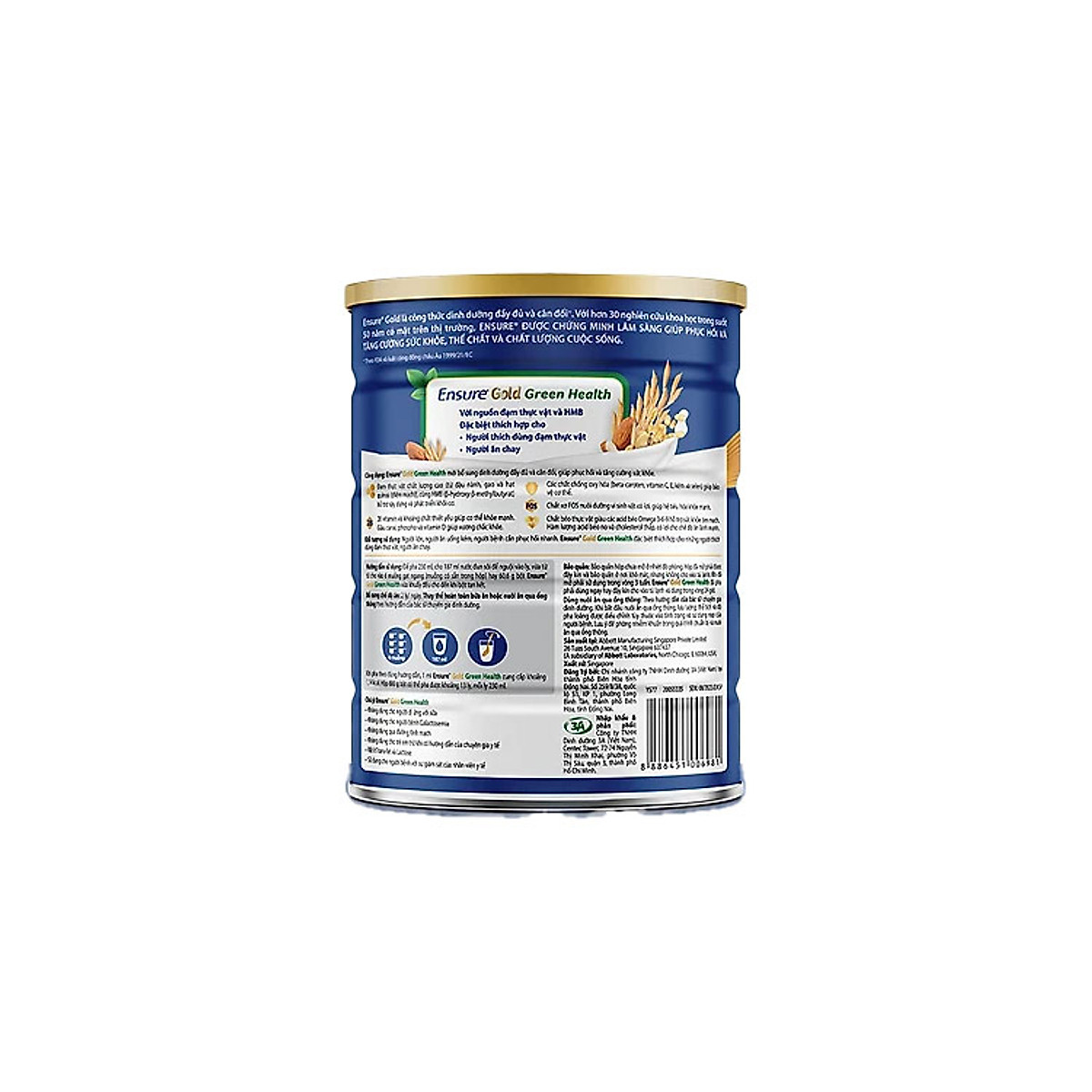 Thực phẩm dinh dưỡng y học Ensure Gold Green Health 800g/850g