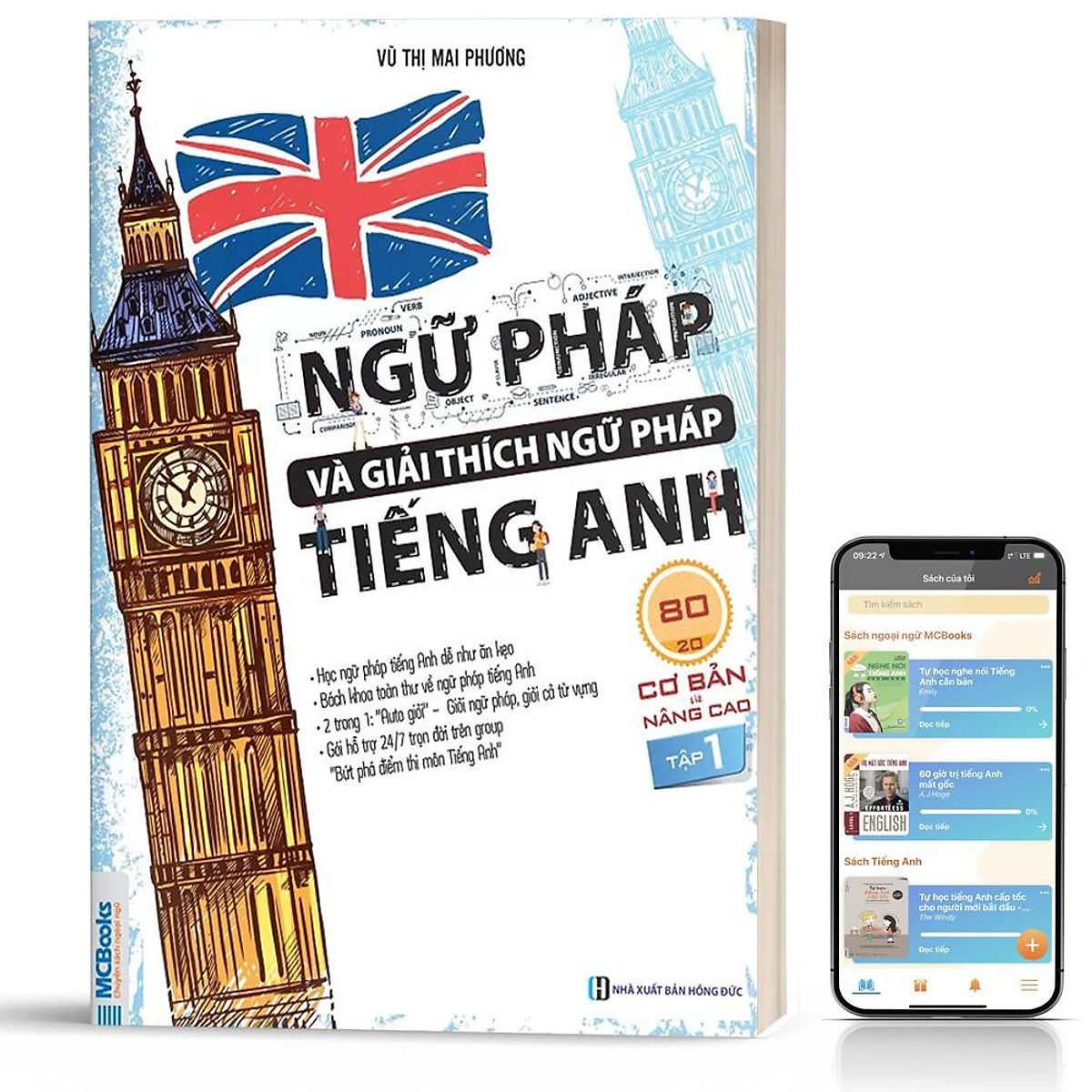 Sách - Ngữ Pháp Và Giải Thích Ngữ Pháp Tiếng Anh Cơ Bản Và Nâng Cao Tập 1 - Học Kèm App Online