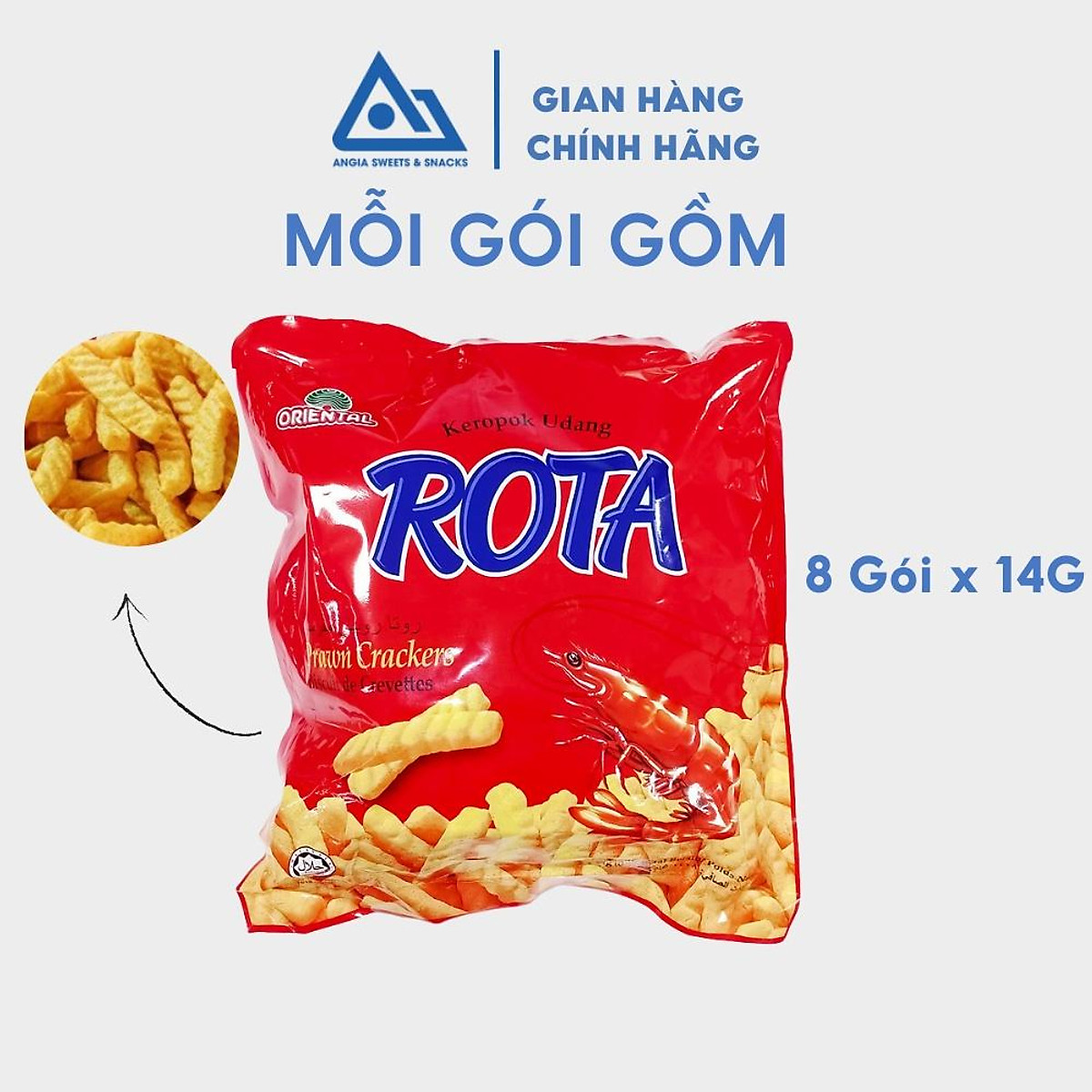 XẢ KHO] Bim Bim Tôm Khổng Lồ Thái Lan Tôm (8 gói Nhỏ/1 bịch lớn)