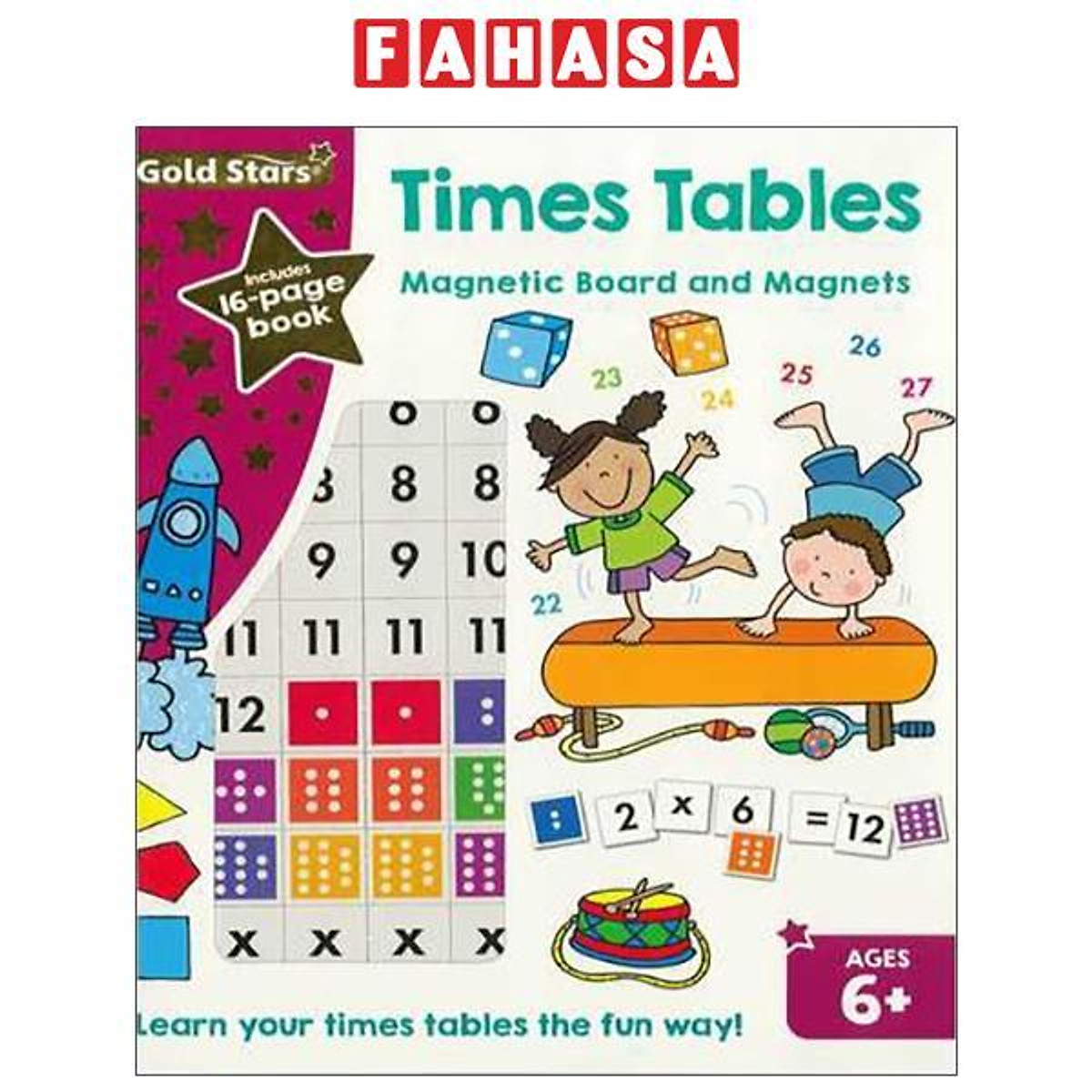 Gold Stars Magnetic Board And Magnets: Times Table