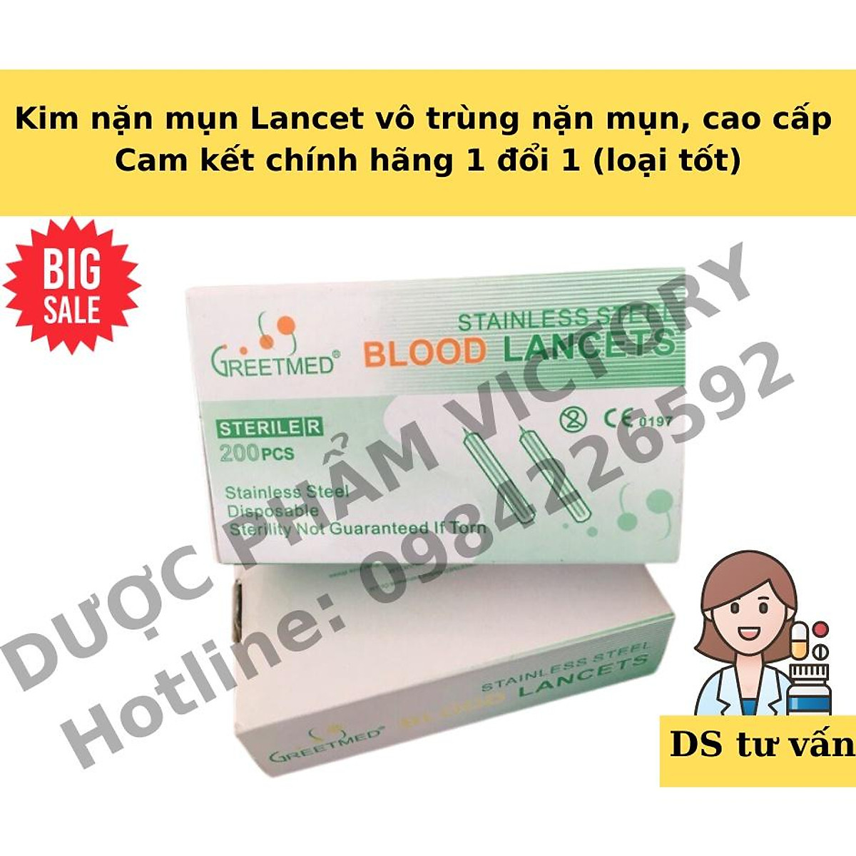 5 cây kim Blood Lancets vô trùng nặn mụn, lấy máu cao cấp Tiki