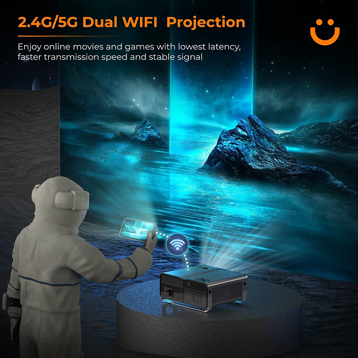 Máy chiếu thông minh Yaber V10 Full-HD Android Tivi hỗ trợ 4K - Hàng Chính Hãng - Thương hiệu Máy chiếu mini Máy chiếu gia đình văn phòng hàng đầu