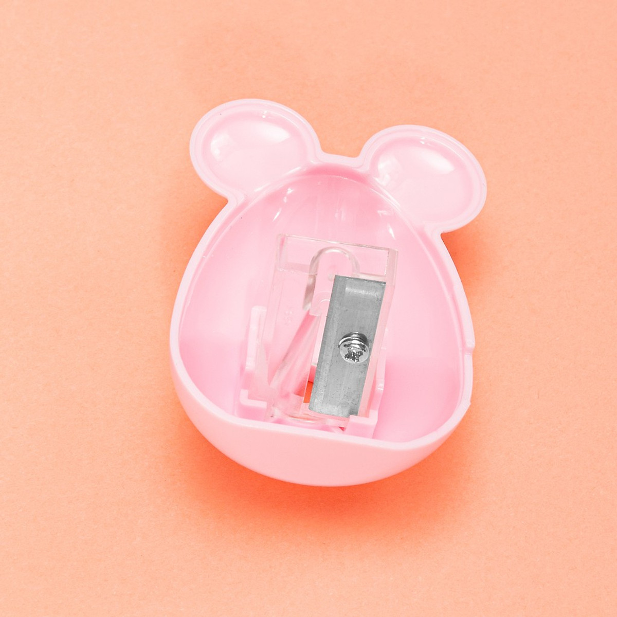 Gọt chì mini Deli - Hình chú chuột - Trắng/Xanh dương/Hồng - 1 chiếc - 569