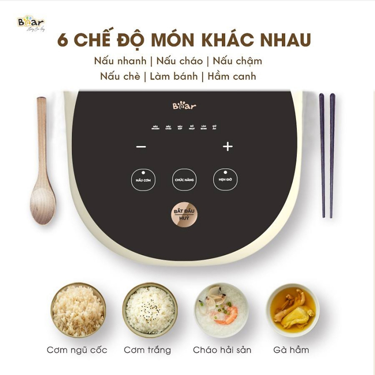 Nồi cơm điện tử đa năng 3L Bear SB-NC30B - Hàng chính hãng