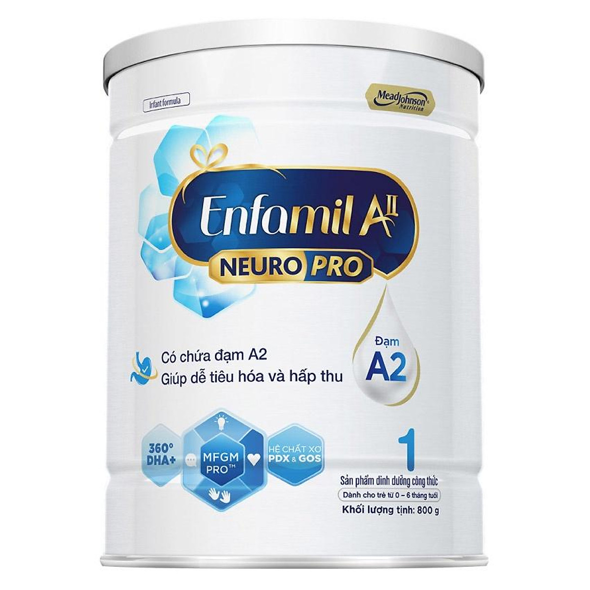 Thùng 6 lon sữa bột Enfamil A2 Neuropro 1 cho trẻ từ 0 - 6 tháng tuổi – 800g