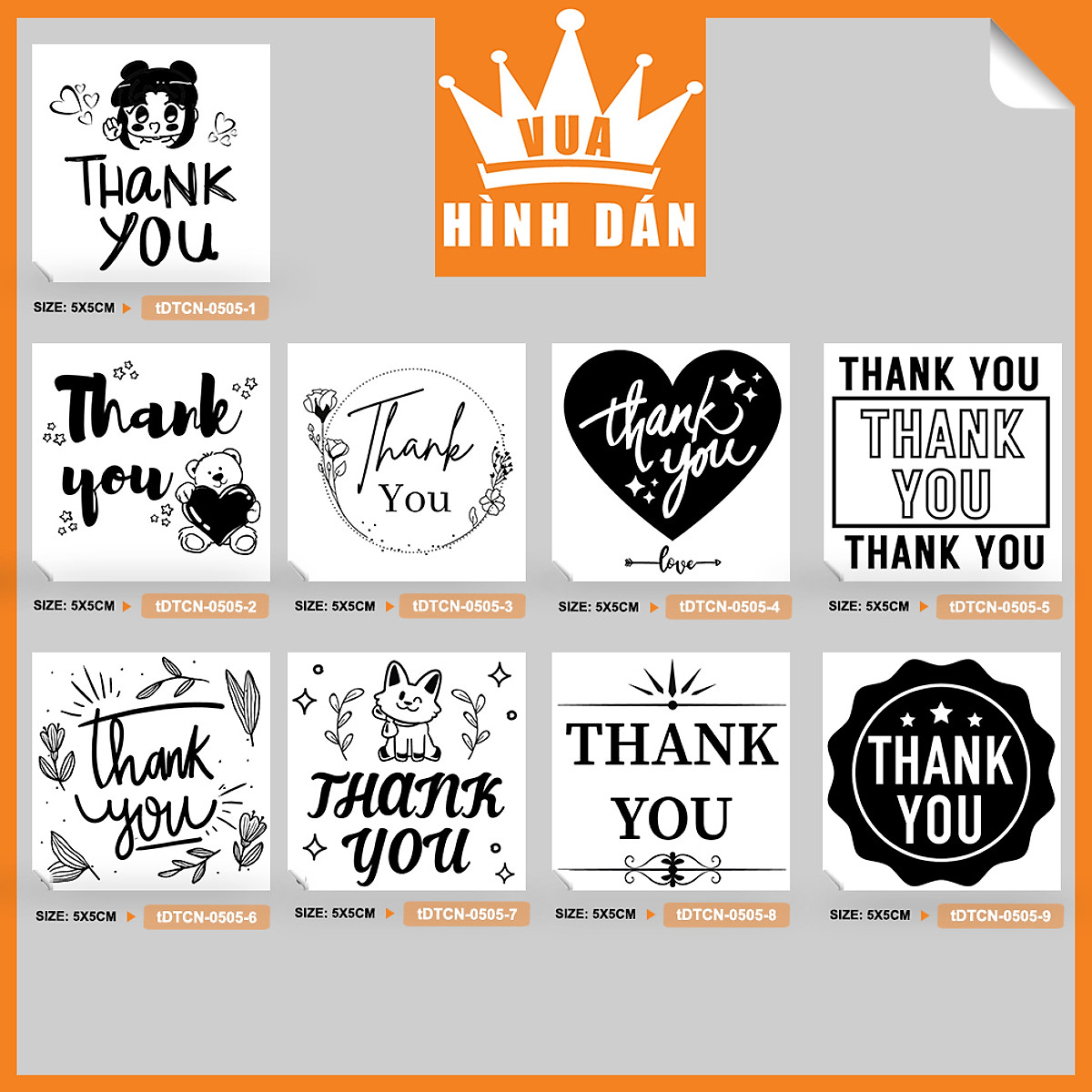 Mua Set 50/100 sticker thank you (5x5cm) cảm ơn - tem dán túi gói ...