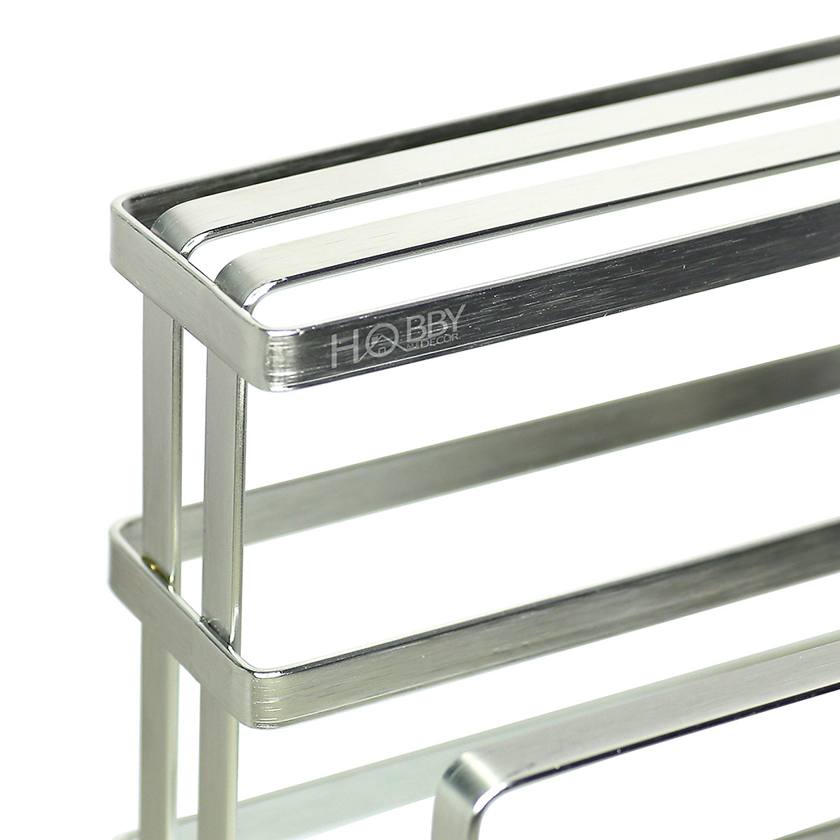 Kệ để dao thớt 2 ngăn có khay nhựa inox 304 Hobby Home Decor DD2N