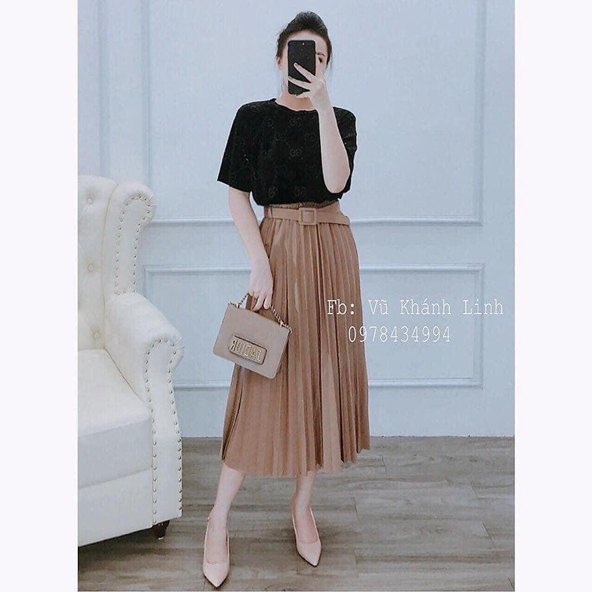 Chân váy xếp ly dài mặc với áo gì đẹp tôn dáng và trẻ trung  Cardina