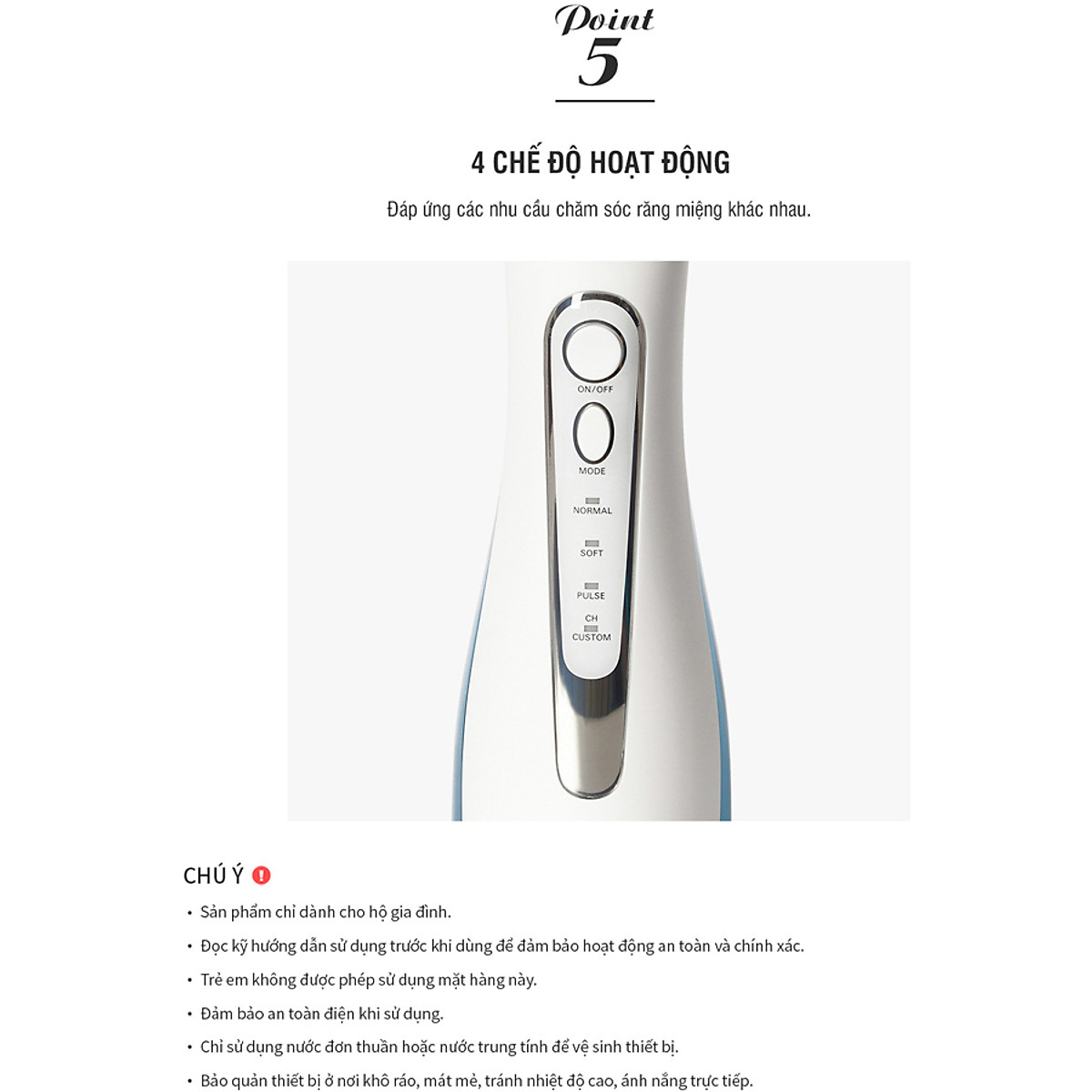 Máy Tăm Nước Không Dây LocknLock Cordless Oral Irrigator