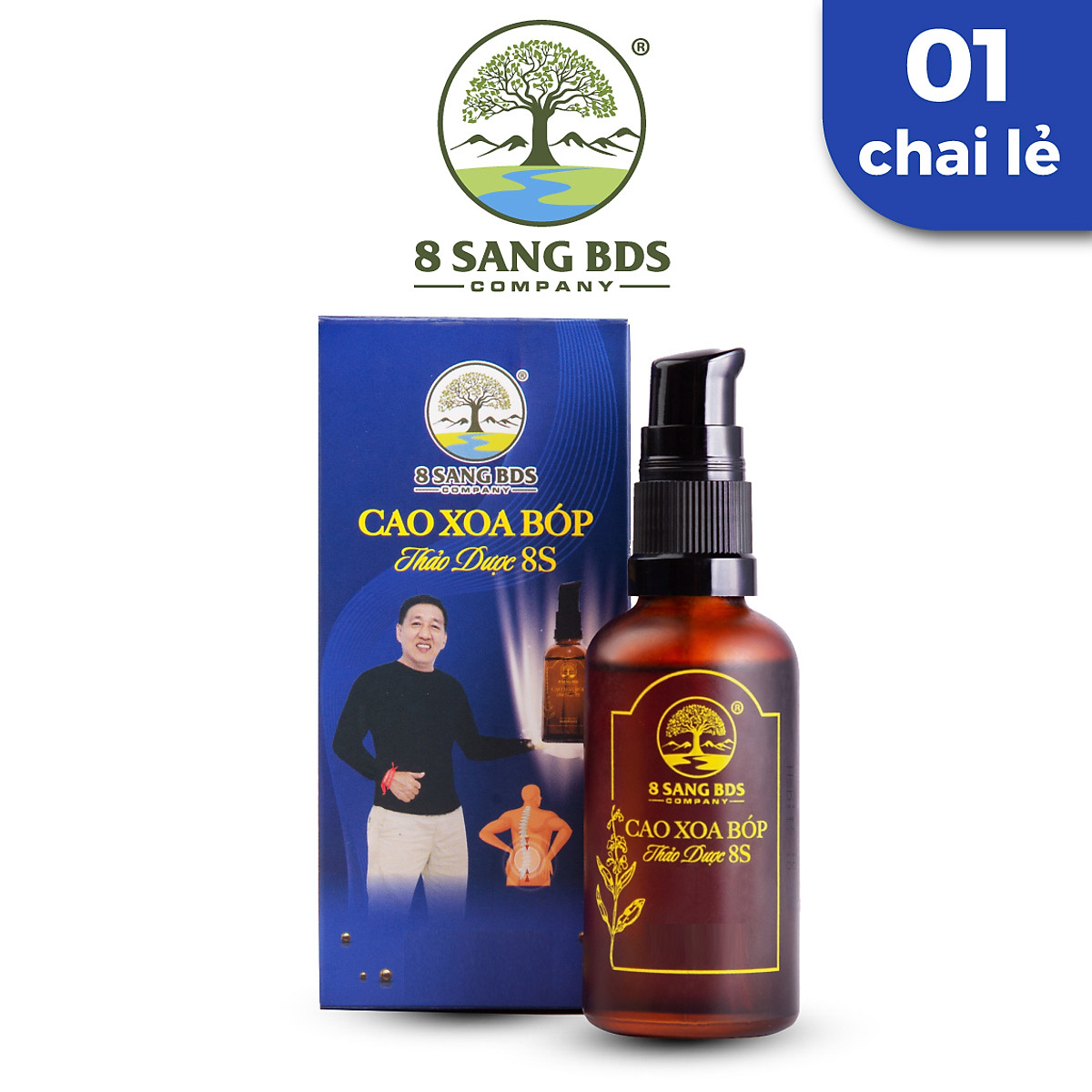 Cao xoa bóp thảo dược 8S - Hỗ trợ giảm đau xương khớp