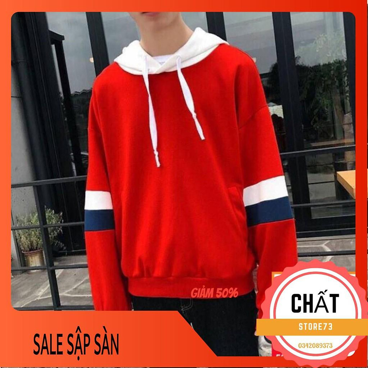 ÁO HOODIE NAM NỮ PHỐI HAI SỌC CAO CẤP