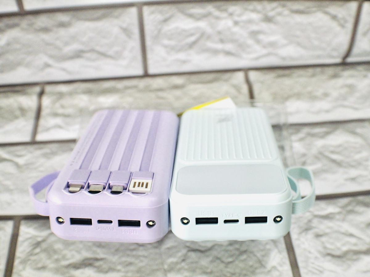 Pin Sạc Dự Phòng 20000mAh Linrui LR010 Có Sẵn Cáp Sạc, Màn Hình LED Hiển Thị - Hàng Chính Hãng