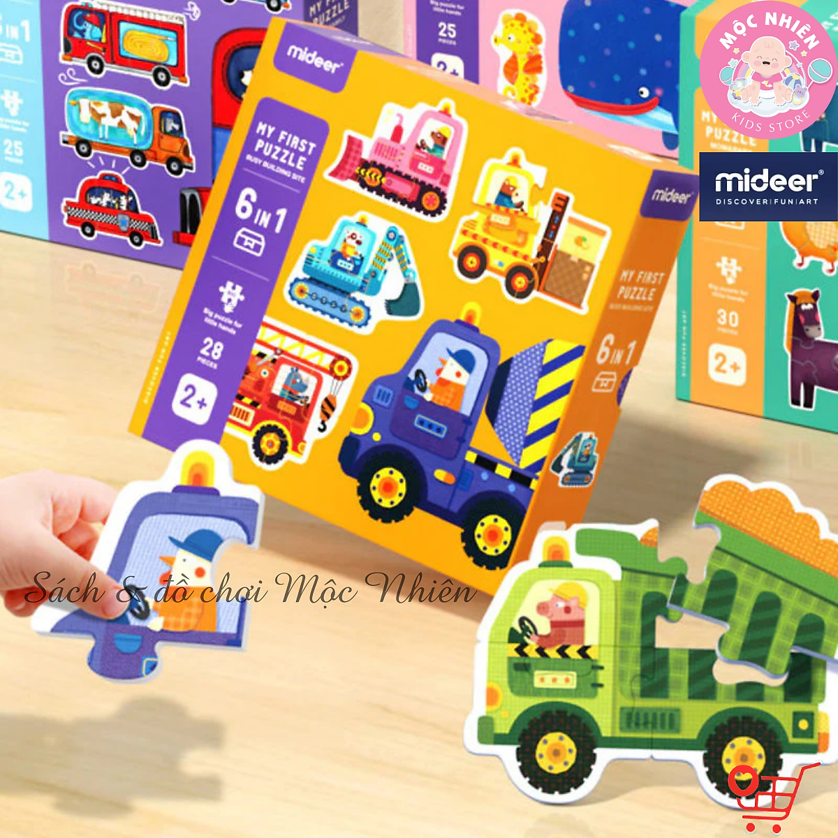 Đồ Chơi Xếp Hình Ghép Cặp Đầu Tiên Nhiều Chủ Đề - My First Puzzle Mideer Dành Cho Các Bé Trên 2 Tuổi