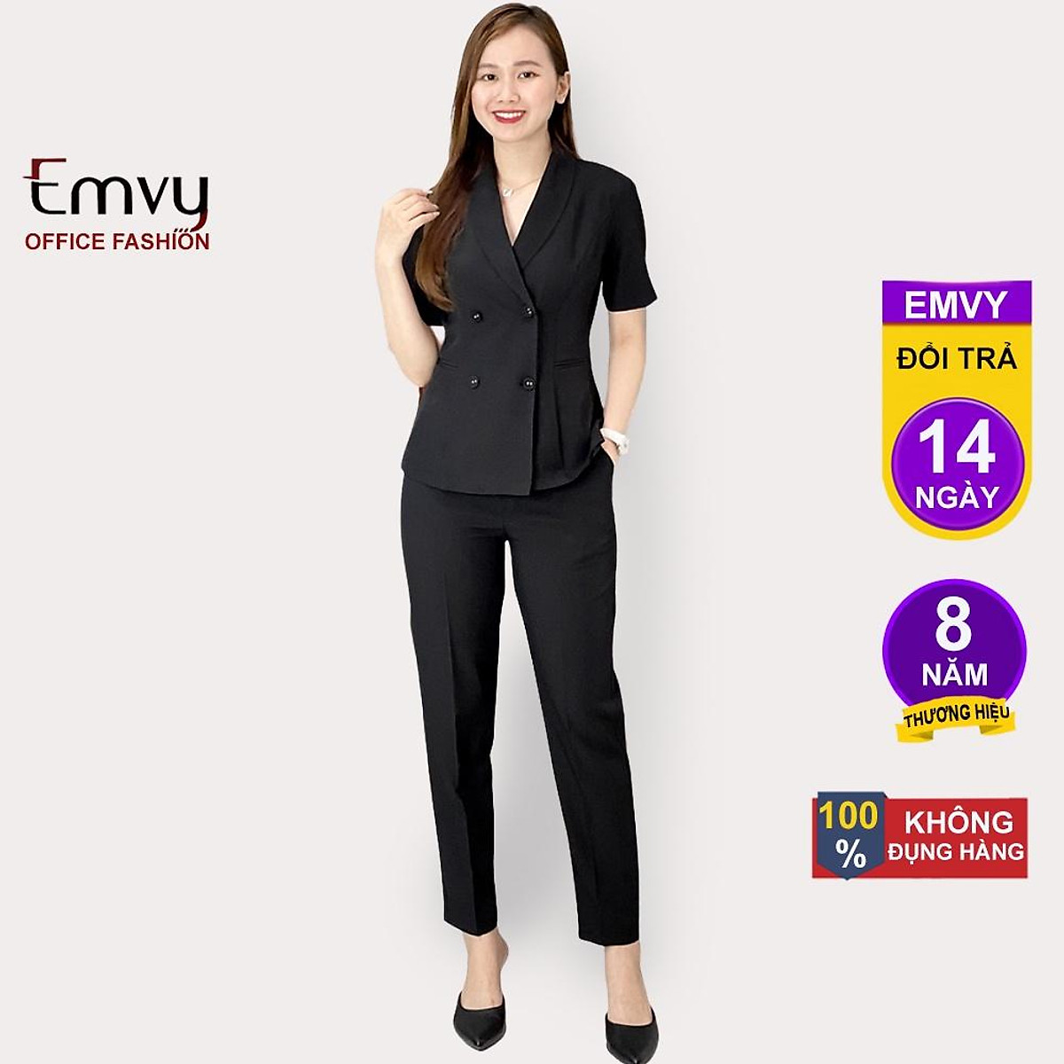 Bộ Vest nữ ngắn tay quần ống cộc  Hanyza Store