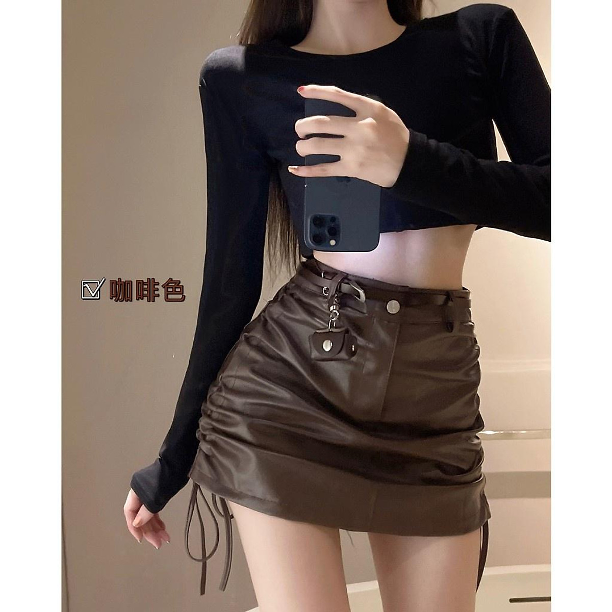 10 Tuyệt chiêu mix cool ngầu đồ cá tính nữ màu đen váy