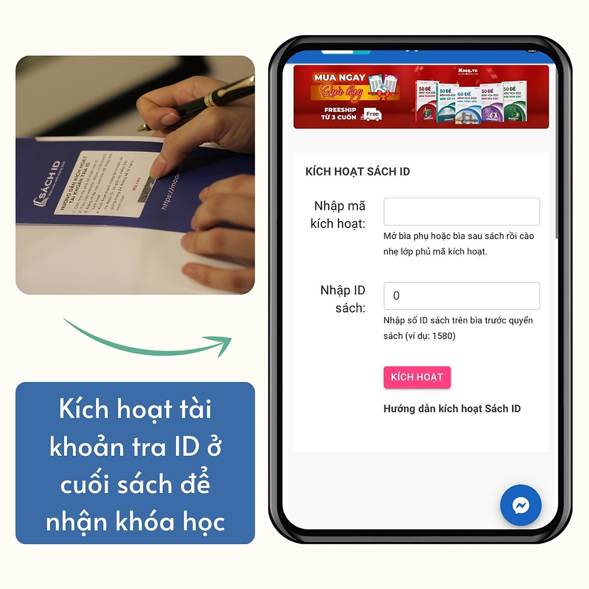 Bộ 100 đề minh họa Văn học luyện thi THPT QG Moonbook | Sách ID Moonbook