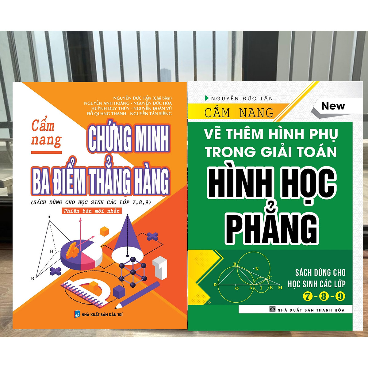  COMBO CẨM NANG CHỨNG MINH 3 ĐIỂM THẲNG HÀNG + CẨM NANG VẼ THÊM HÌNH PHỤ TRONG GIẢI TOÁN HÌNH HỌC PHẲNG ( Bộ 2 cuốn )