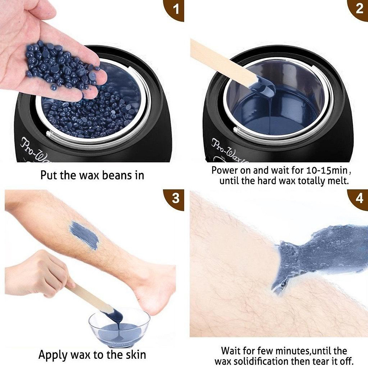 Nồi Đun Sáp Wax Lông Nóng Pro Wax 100 Màu Ngẫu Nhiên Dụng cụ tẩy lông