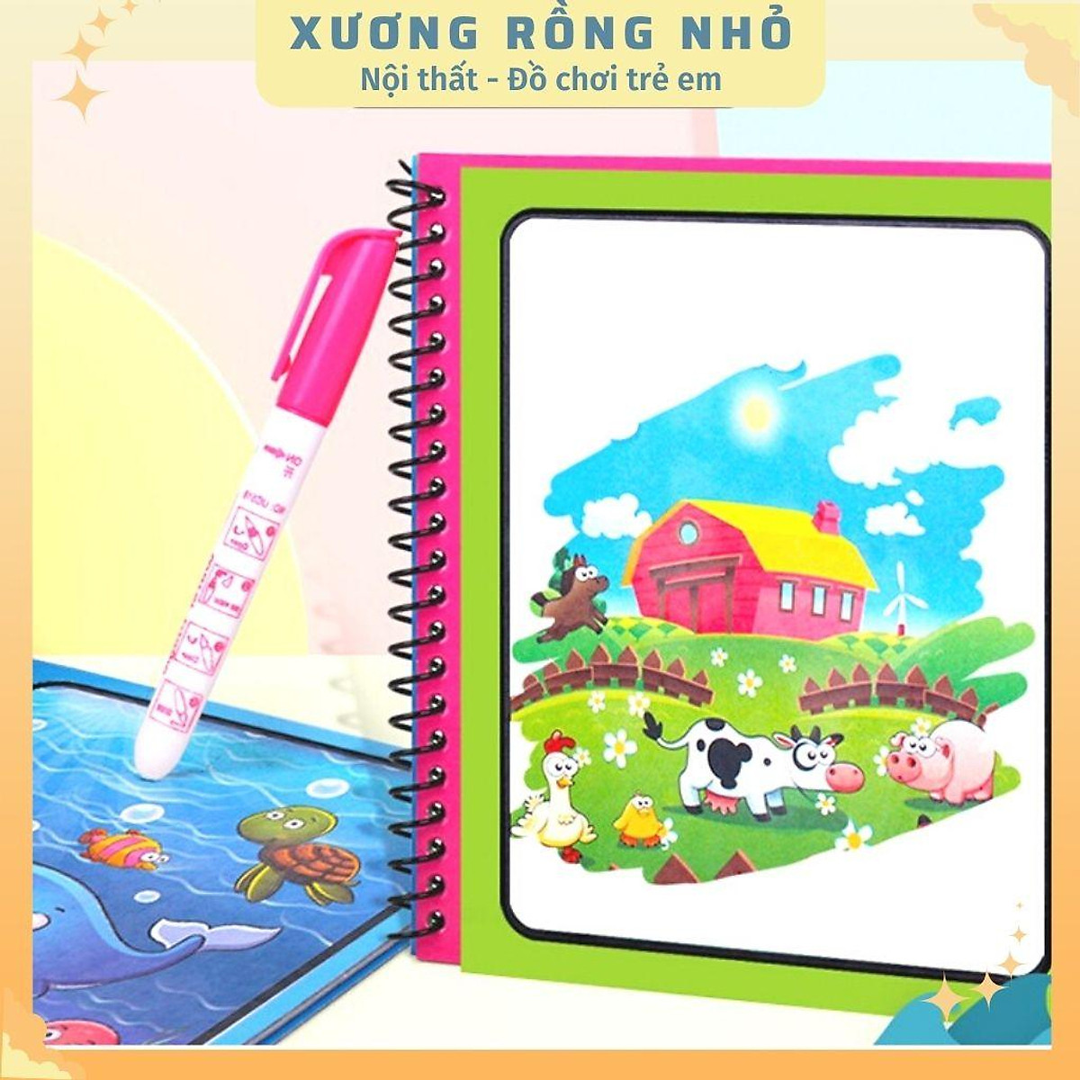 Mua Đồ Chơi Tranh Tô Màu Nước Ma Thuật Tự Xóa, Sách Tập Tô Thần Kỳ, Magic Water Book Cho Bé Tặng 1 Bút Tô Màu - Ngẫu nhiên tại Xương Rồng Nhỏ Mua Đồ Chơi Tranh Tô Màu Nước Ma Thuật Tự Xóa, Sách Tập Tô Thần Kỳ, Magic Water Book Cho Bé Tặng 1 Bút Tô Màu - Ngẫu Nhiên Tại Xương Rồng Nhỏ
