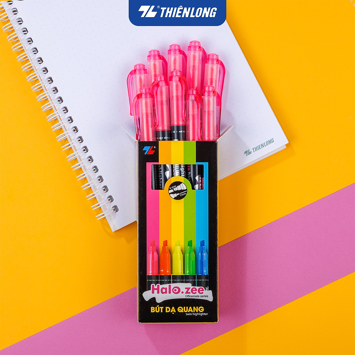 Bút dạ quang 2 đầu Thiên Long HL-03 - Bút Highlight siêu đẹp