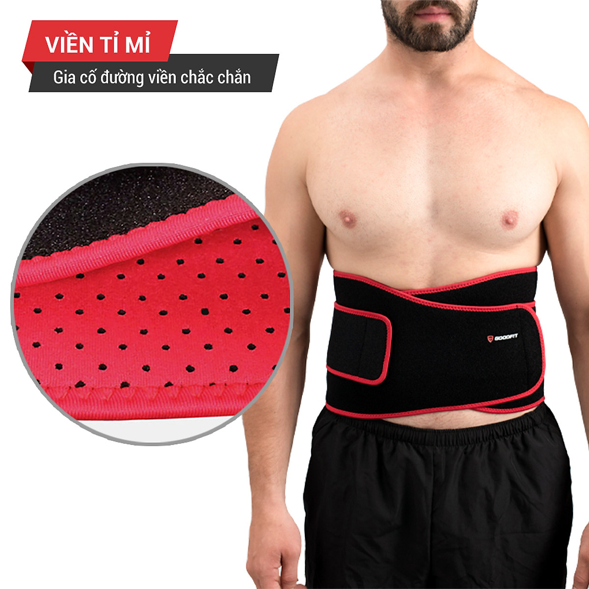 Đai lưng tập gym, bảo vệ cột sống GoodFit GF723WS