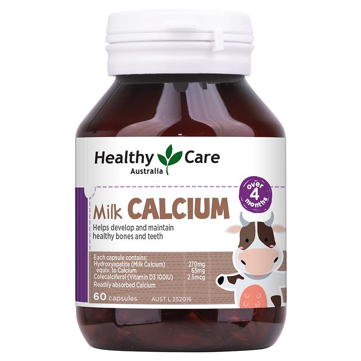 Canxi cho bé Healthy Care Kids Milk Calcium Úc, Hỗ trợ tăng trưởng chiều cao, hệ thống xương, răng, bé ngủ ngon không trằn trọc ban đêm - QuaTangMe Extaste