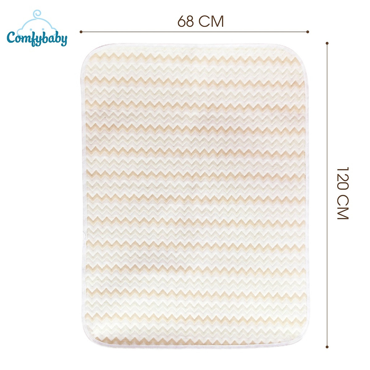 Tấm lót chống thấm thay tã cho bé 4 lớp 100% Sợi Tre Bamboo / Organic cotton (Cotton hữu cơ) thoáng khí, chống thấm nước Comfybaby