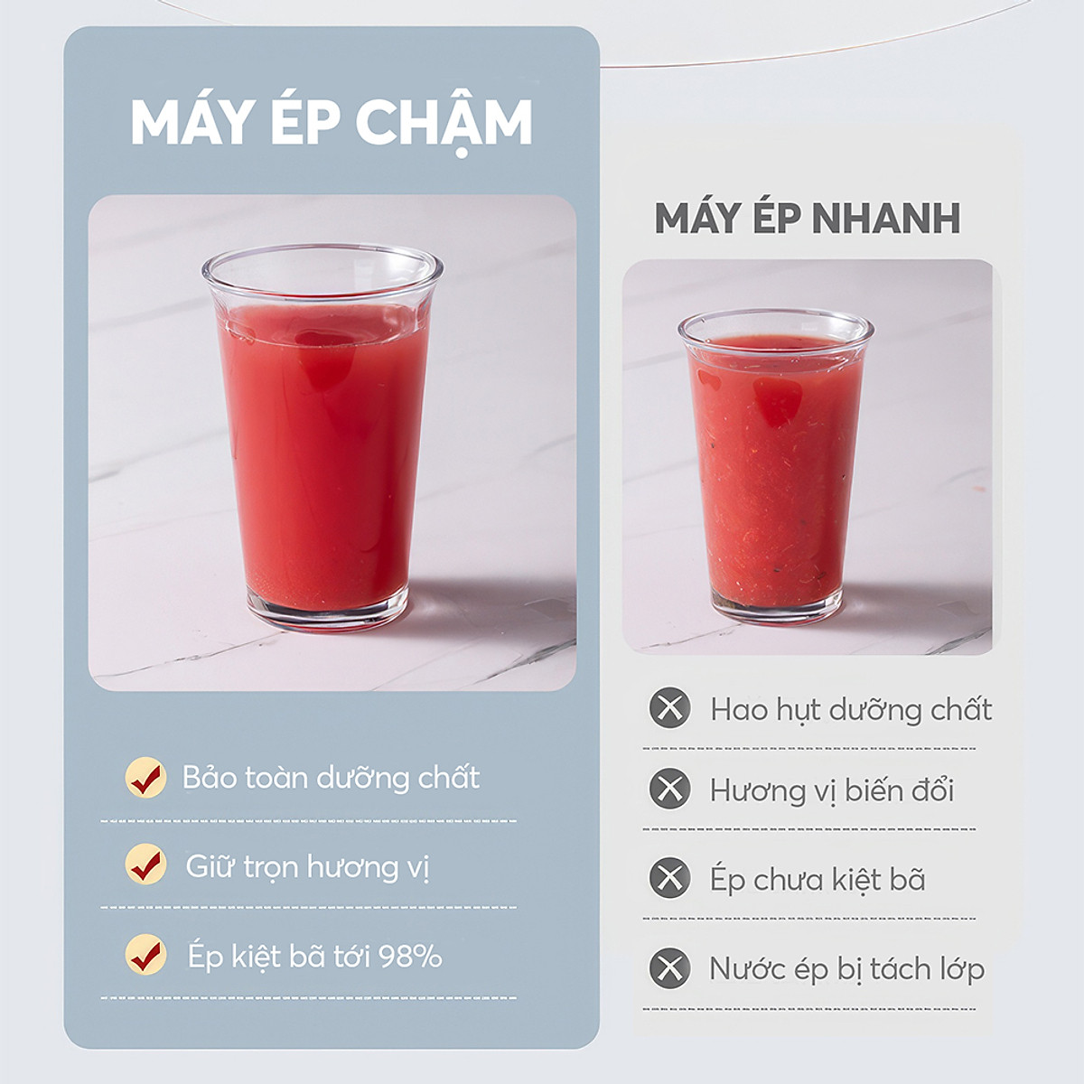 Máy ép chậm Elmich JEE-8769, công suất 200W, tốc độ quay 65 vòng/phút, độ ồn thấp dưới 62db - Hàng chính hãng