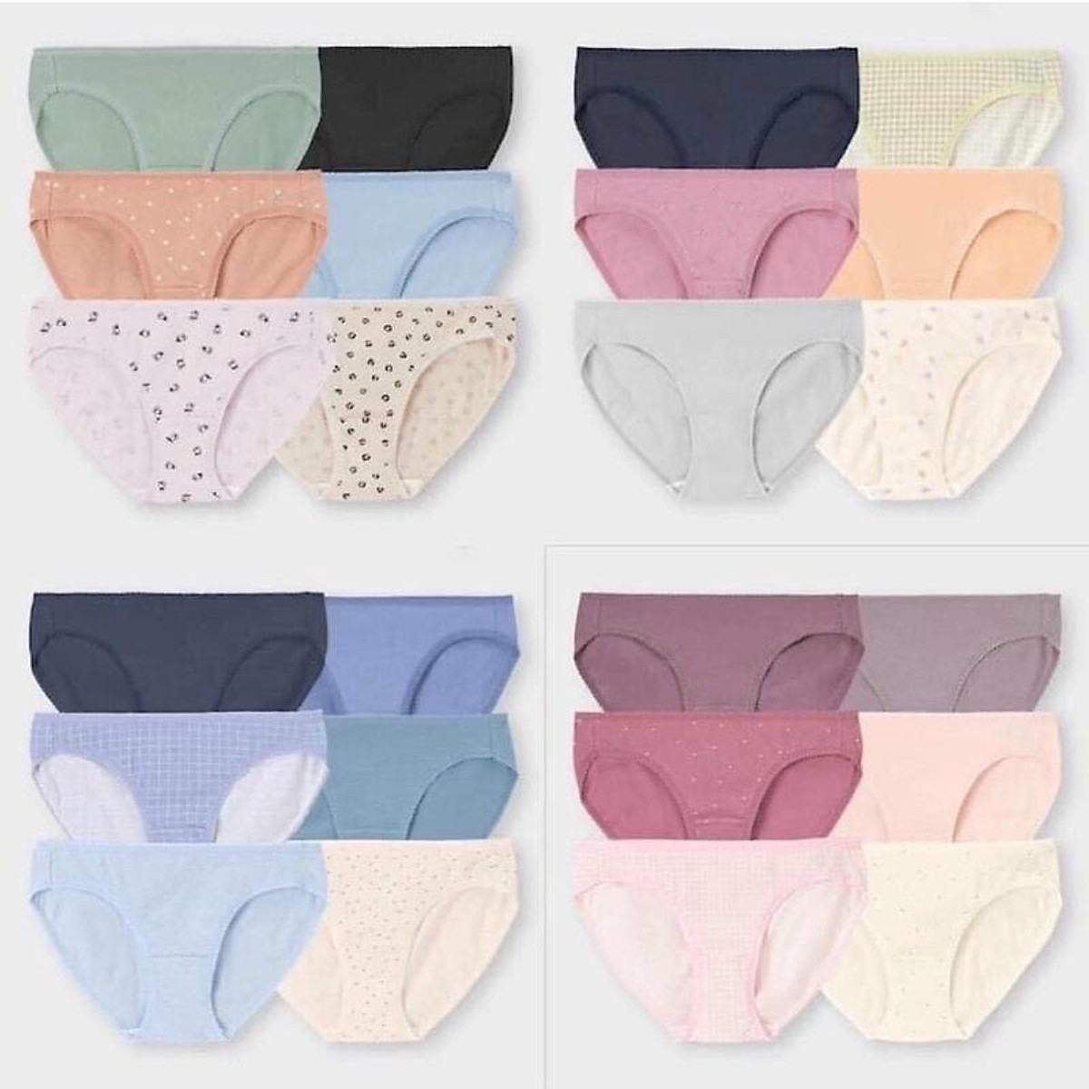Chip GU set 6 hàng nội địa Nhật Bản (ib shop để chọn mẫu và size)