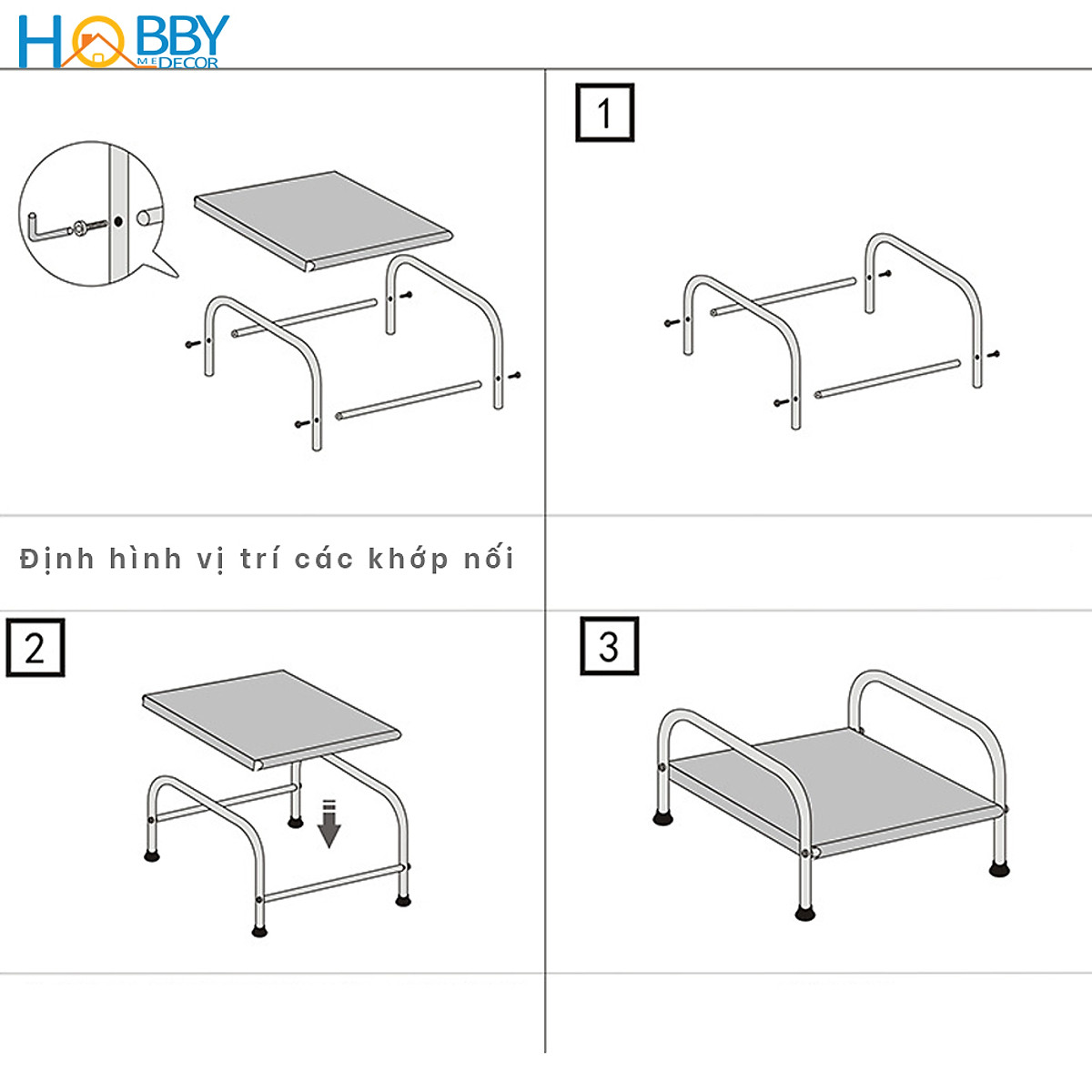 Kệ để bếp từ bếp gas mini 1 tầng tiện dụng Hobby Home Decor KBN1