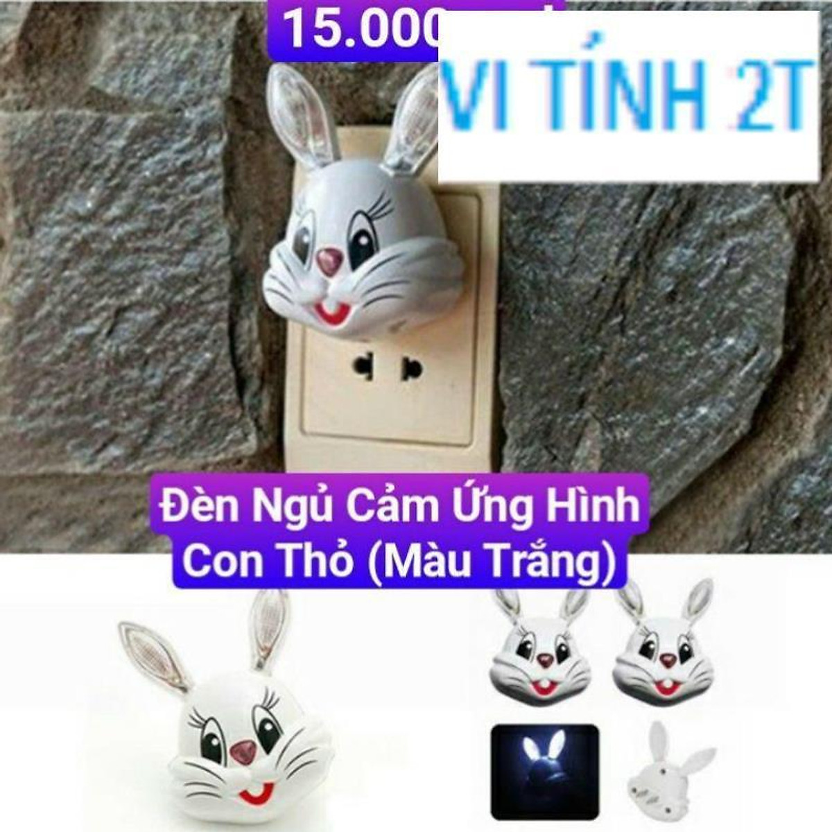 Mua Đèn Ngủ Cảm Ứng Hình Con Thỏ (Màu Trắng) tại Xưởng gia dụng 23