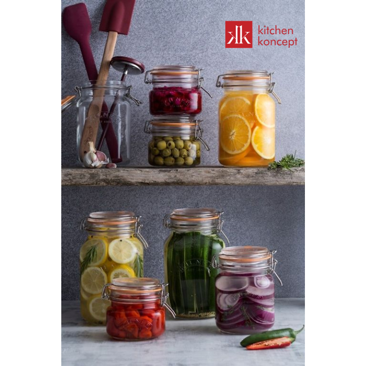 Kilner Hũ Thủy Tinh Tròn/ Vuông/Vát Cạnh - Nhiều Kích Cỡ