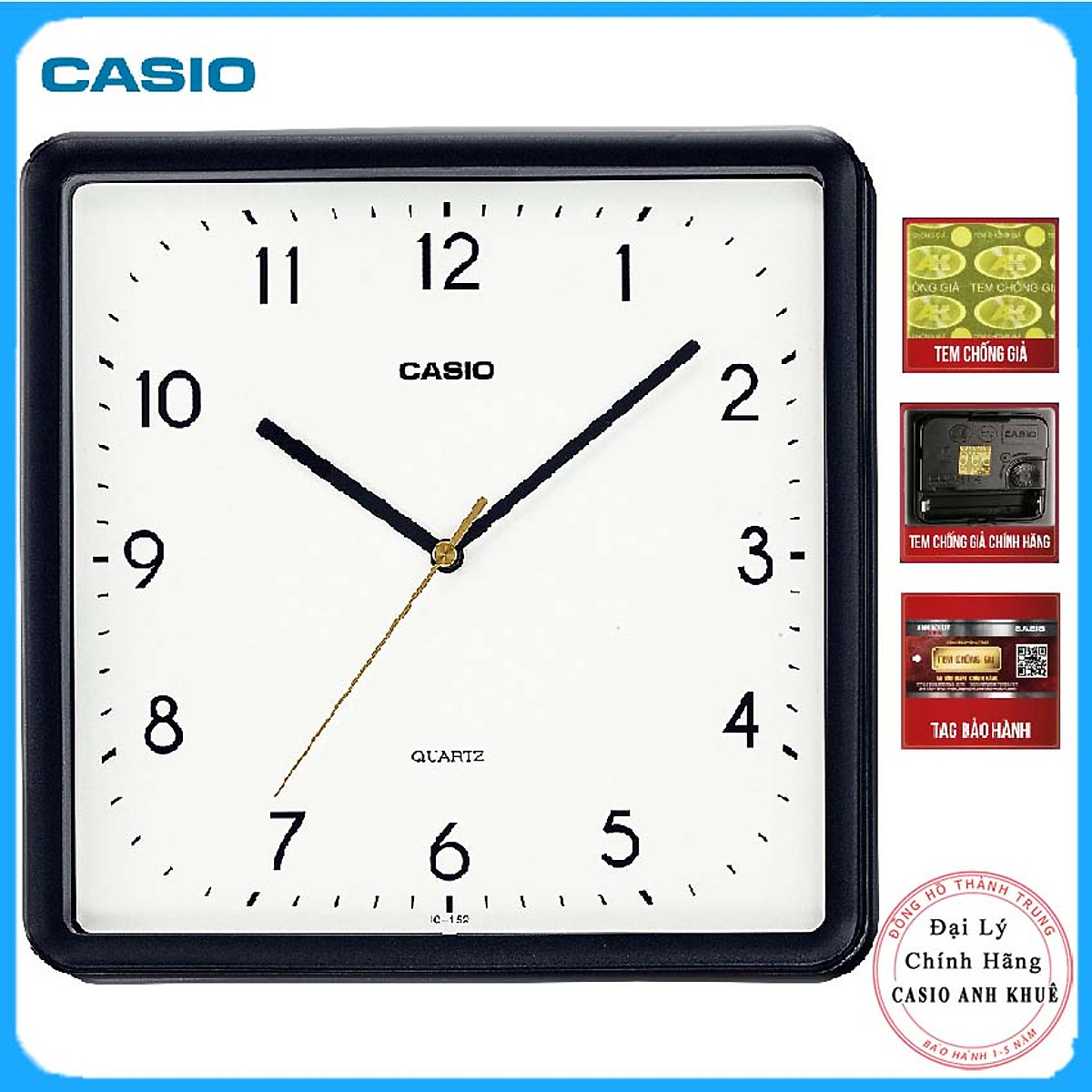 Đồng Hồ Treo Tường Casio IQ-152-1DF Chính Hãng