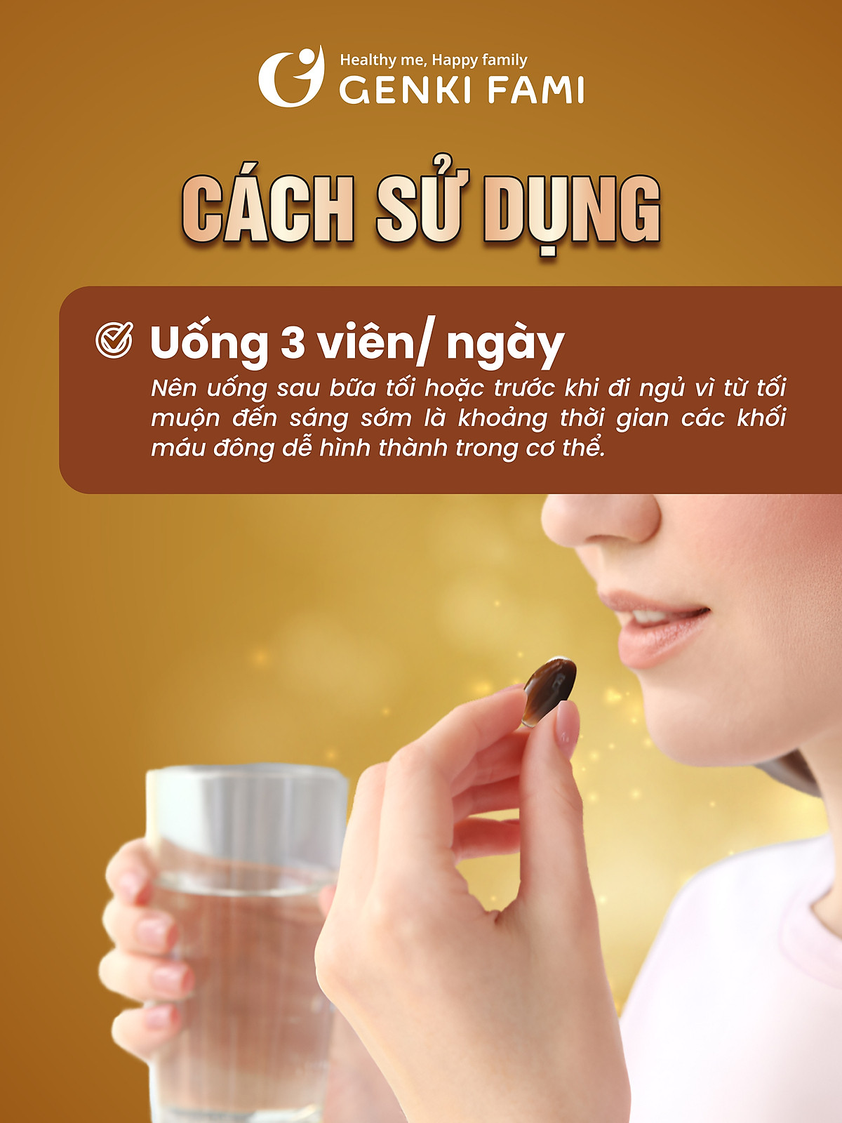 Viên Uống Phòng Ngừa Đột Quỵ, Bổ Não Nattokinase 3000FU Natto Ichou Genki Fami Nhật Bản